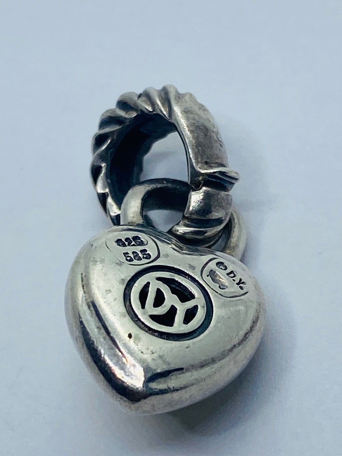 DAVID YURMAN 14K Gold & Sterling Silver Puffed Heart Pendant Enhancer