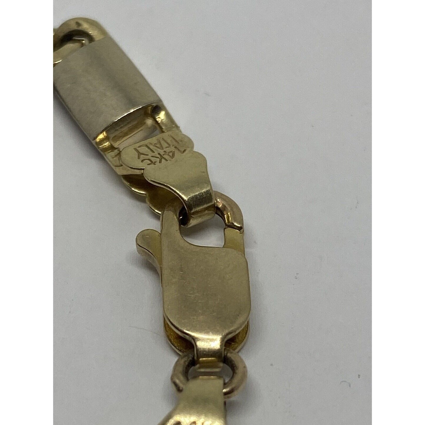 14k Two-tone Polished Gold Fancy Link Bracelet 8 inch” Links 19mm Wide 3mm Thick