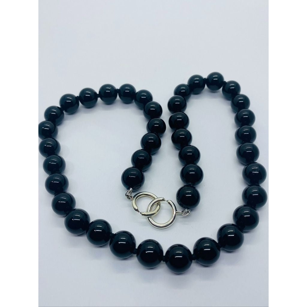 Tiffany & Co Paloma Picasso Onyx Bead Necklace 10MM 18"