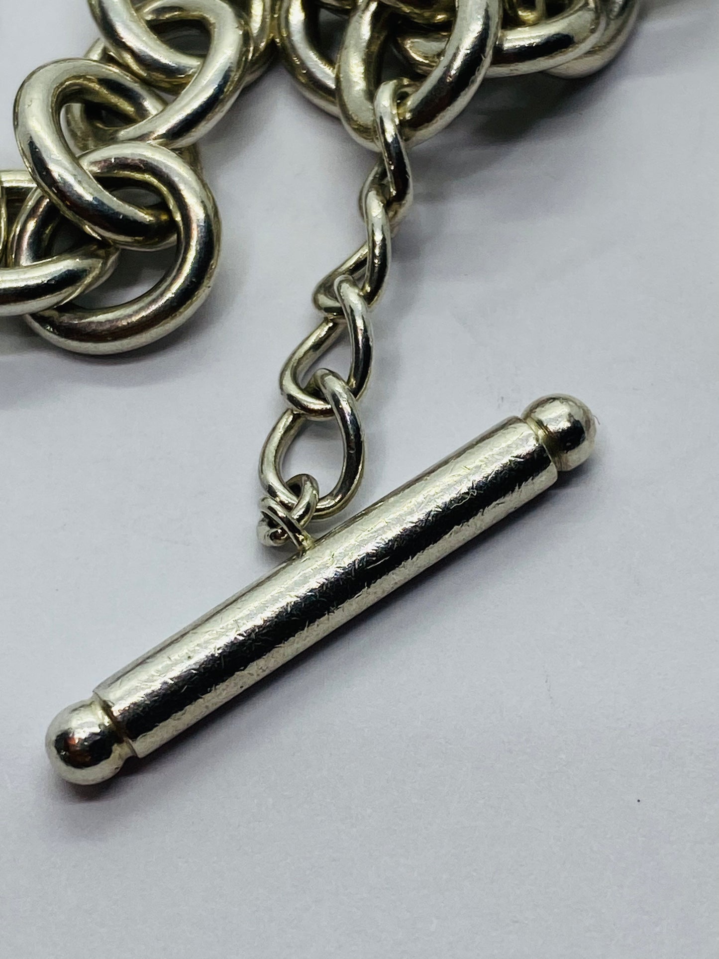 Tiffany & Co Sterling Silver Toggle Heart Tag Blank Heart Necklace 16” 74.8