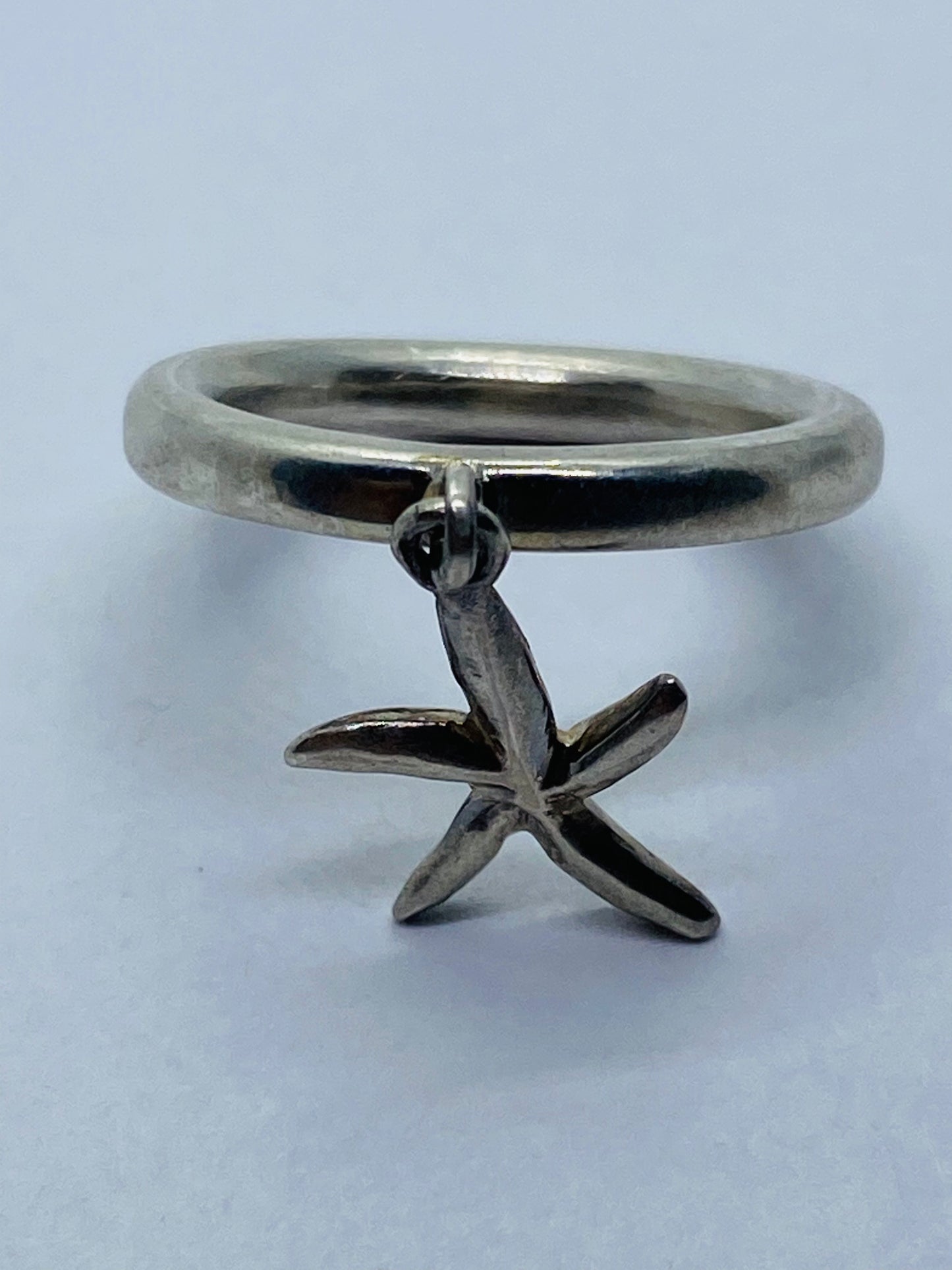 Tiffany & Co Sz 3.75 Dangle Ring Sterling Star Fish (read) (Customized)