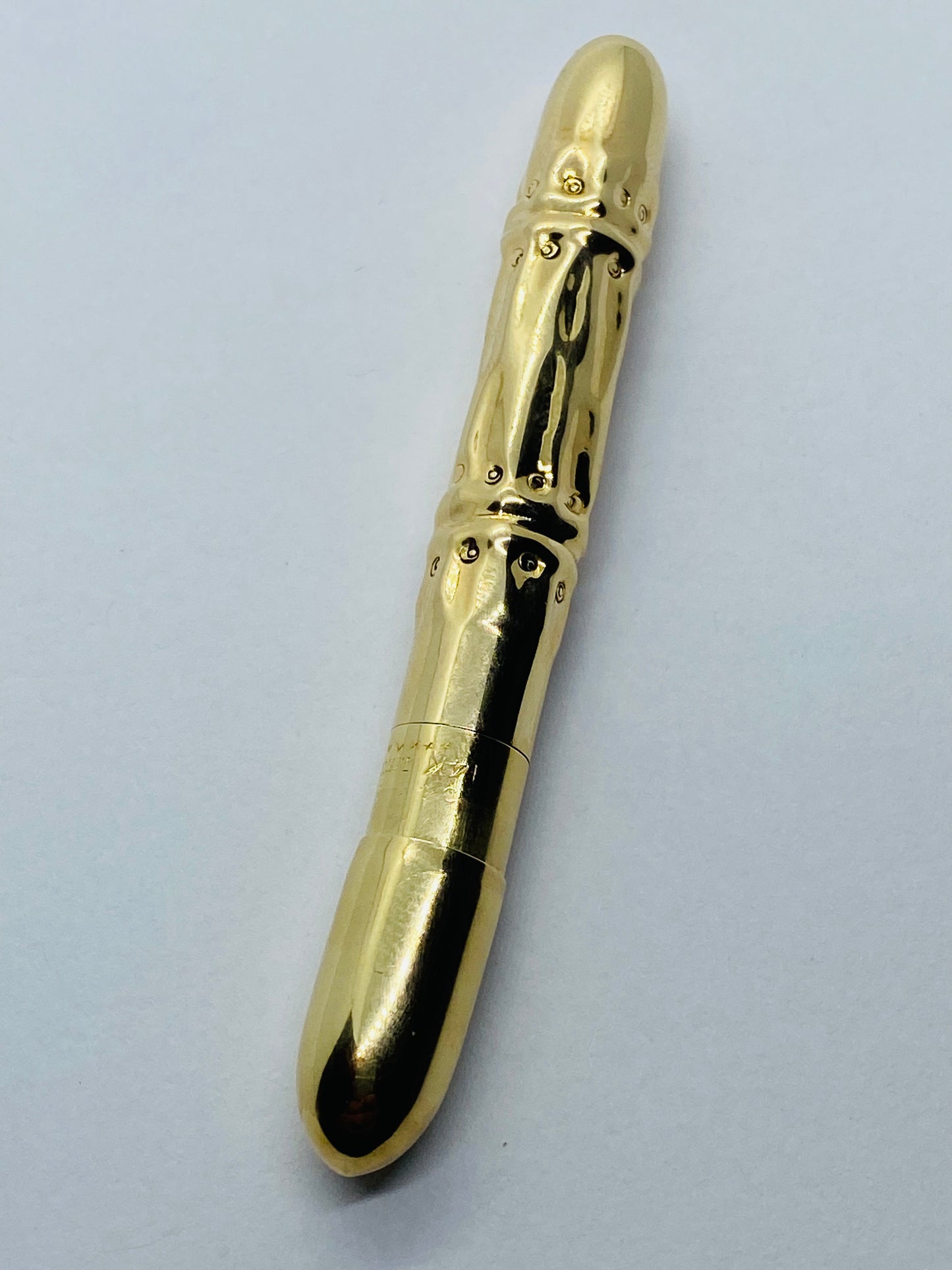 Tiffany Co 14k Vintage Bamboo Pen Brush Original Box Makeup Rare Vintage 18 Gram