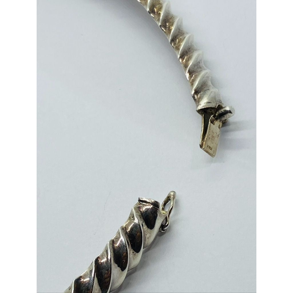 Tiffany & Co Very Rare Ribbed Collar Necklace Sterling Silver 17" Vintage READ