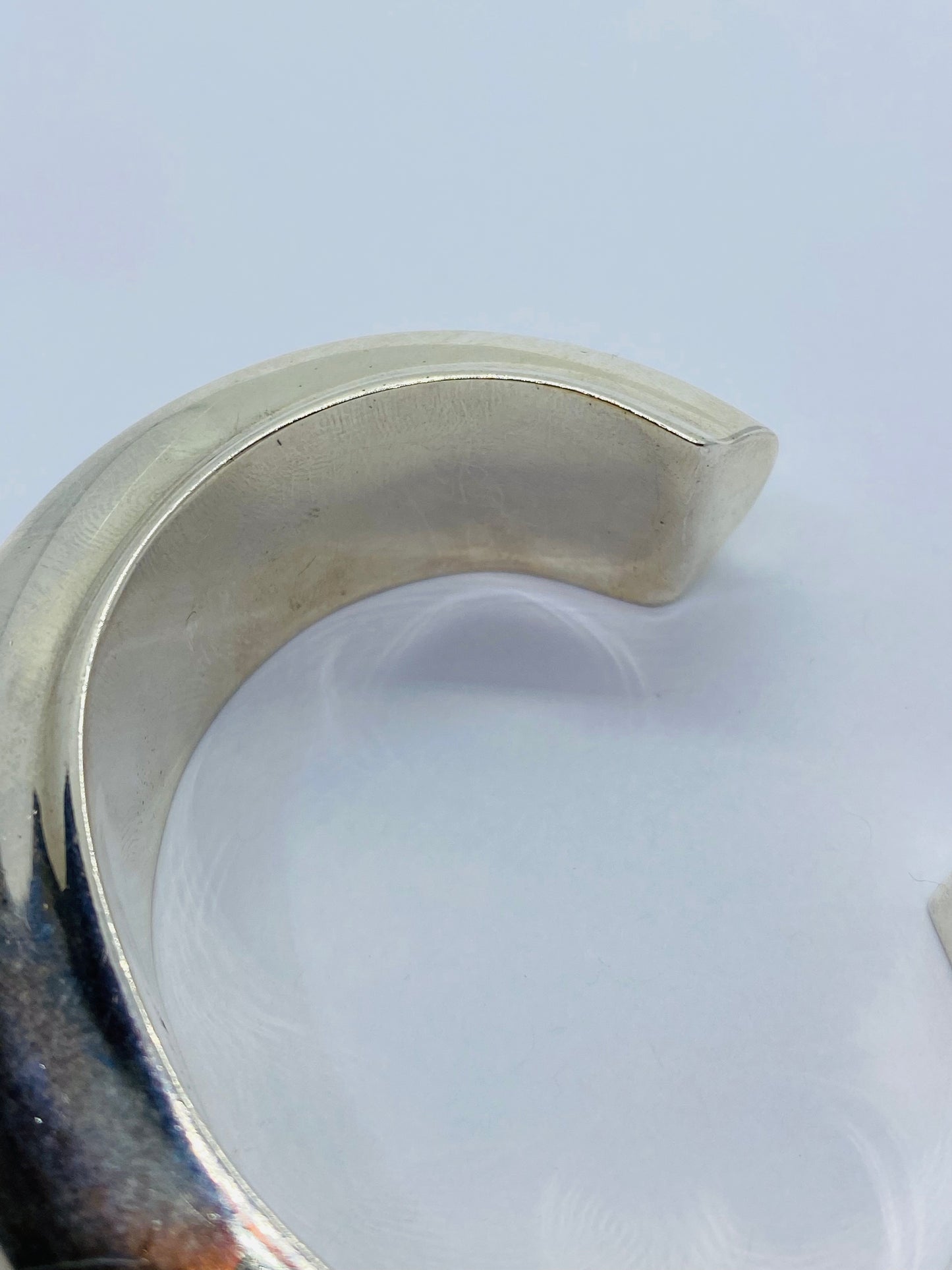 RARE Tiffany & Co. Rare Asymmetrical 925 Sterling Domed Cuff Bracelet