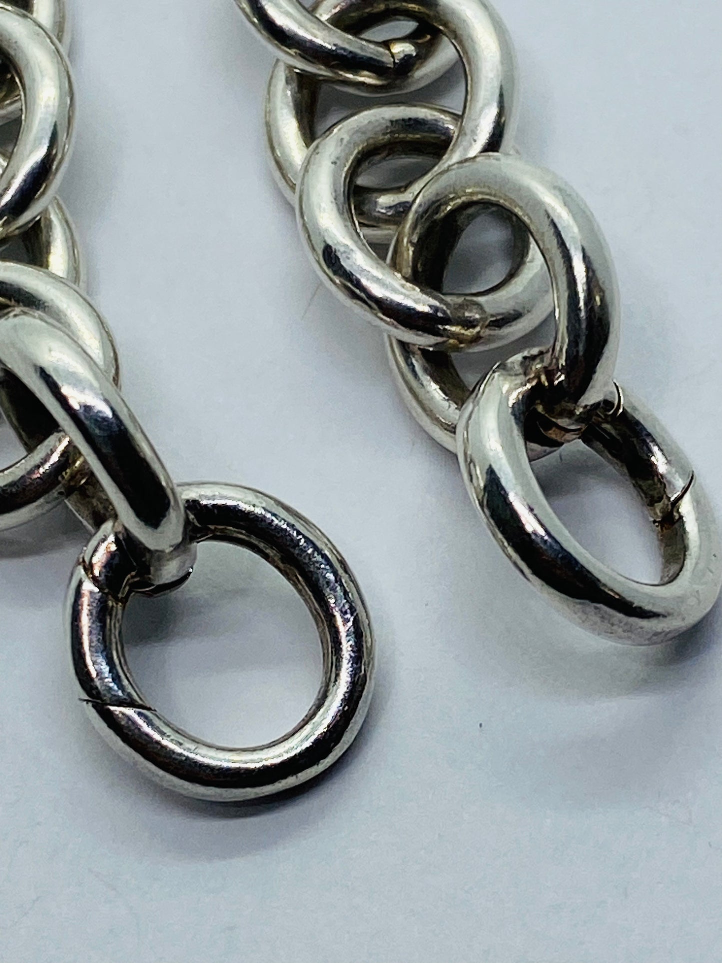 Tiffany & Co 925 Sterling Silver Round Clasping End 7.25" Bracelet Enamel RTT