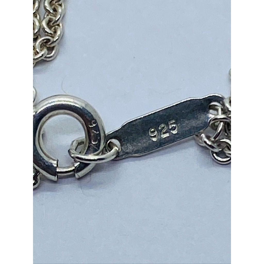 Tiffany & Co Sterling Silver Infinity Twist Double Chain Necklace 15.75"
