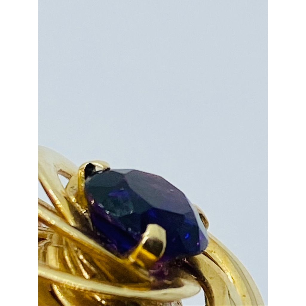 GENUINE TIFFANY & CO 14K GOLD AMETHYST SCREW BACK EARRINGS