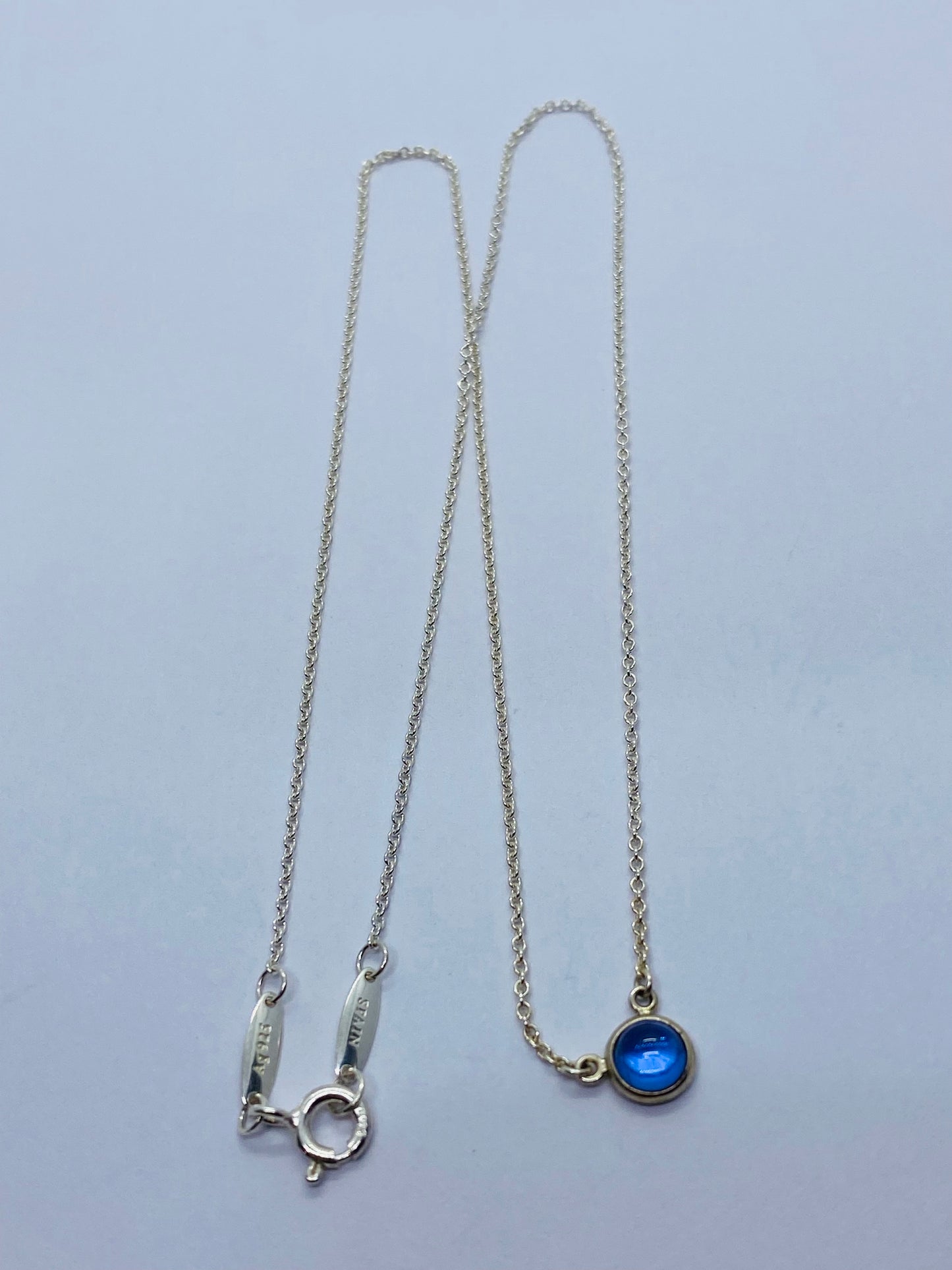 Tiffany & Co necklace Elsa Peretti Color by the Yard Tanzanite Cabochon 16.25”