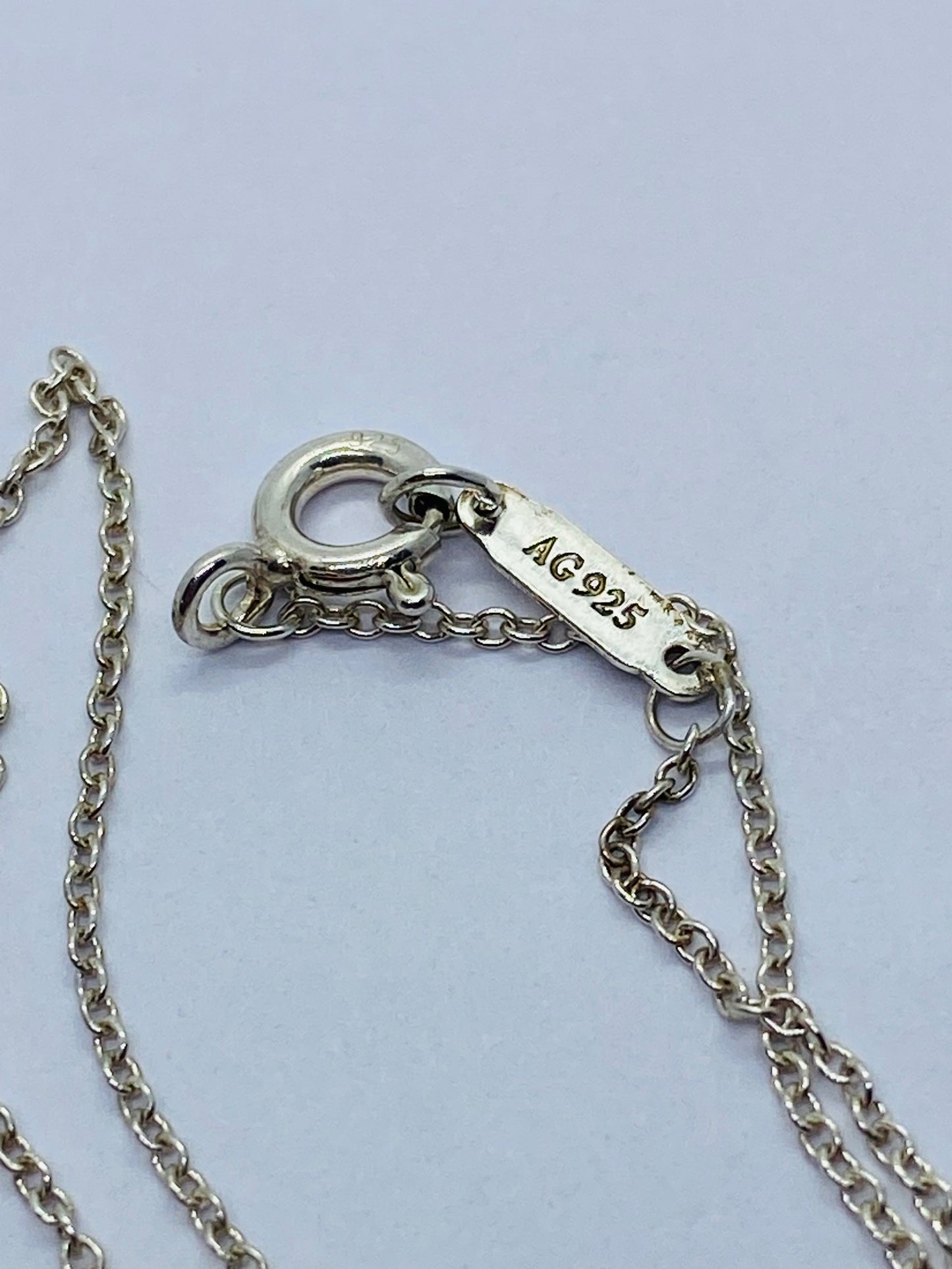 TIFFANY & CO. Red Heart Padlock Charm Sterling Silver Pendant Necklace 16”