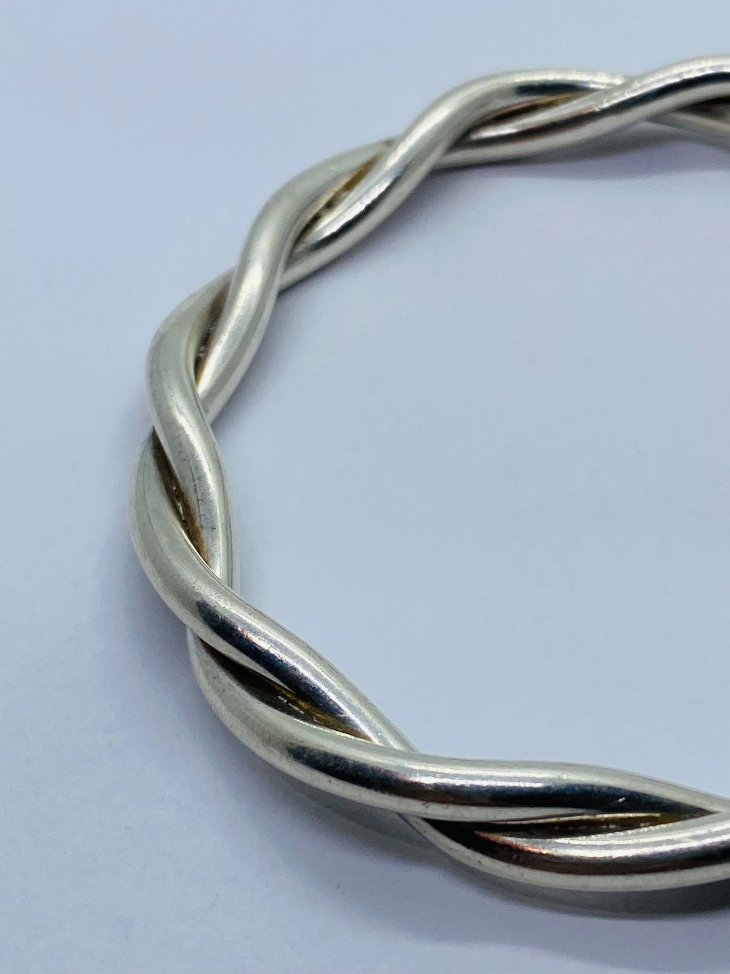 Vintage Tiffany & Co Sterling Silver Twist Cuff Bracelet 7” Including Gap 6MM