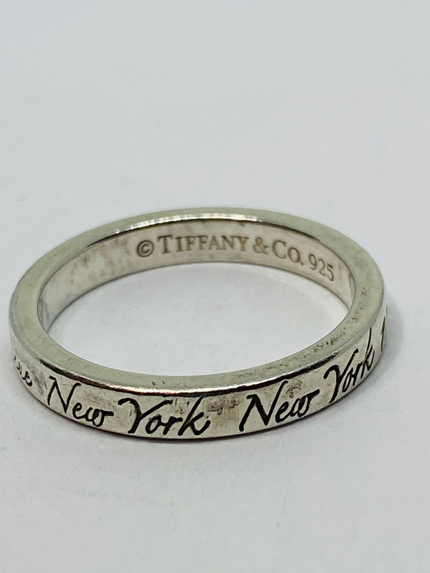 Tiffany & Co Sterling Silver Notes Narrow Band Ring Size 6.5