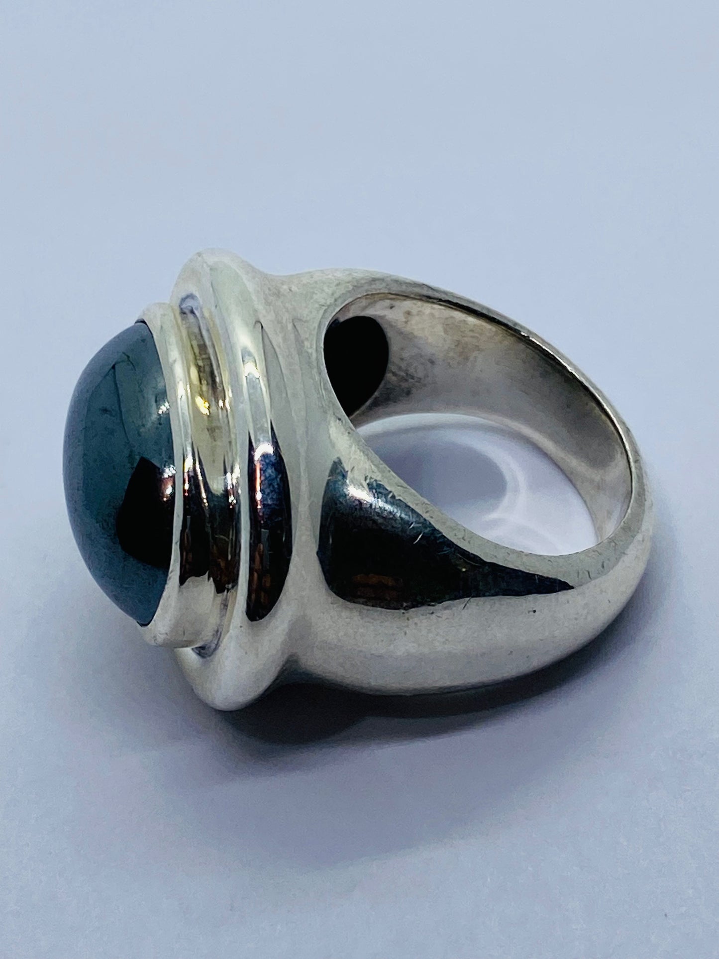 Tiffany & Co. Paloma Picasso925 Sterling Silver Cabochon Hematite Ring 7