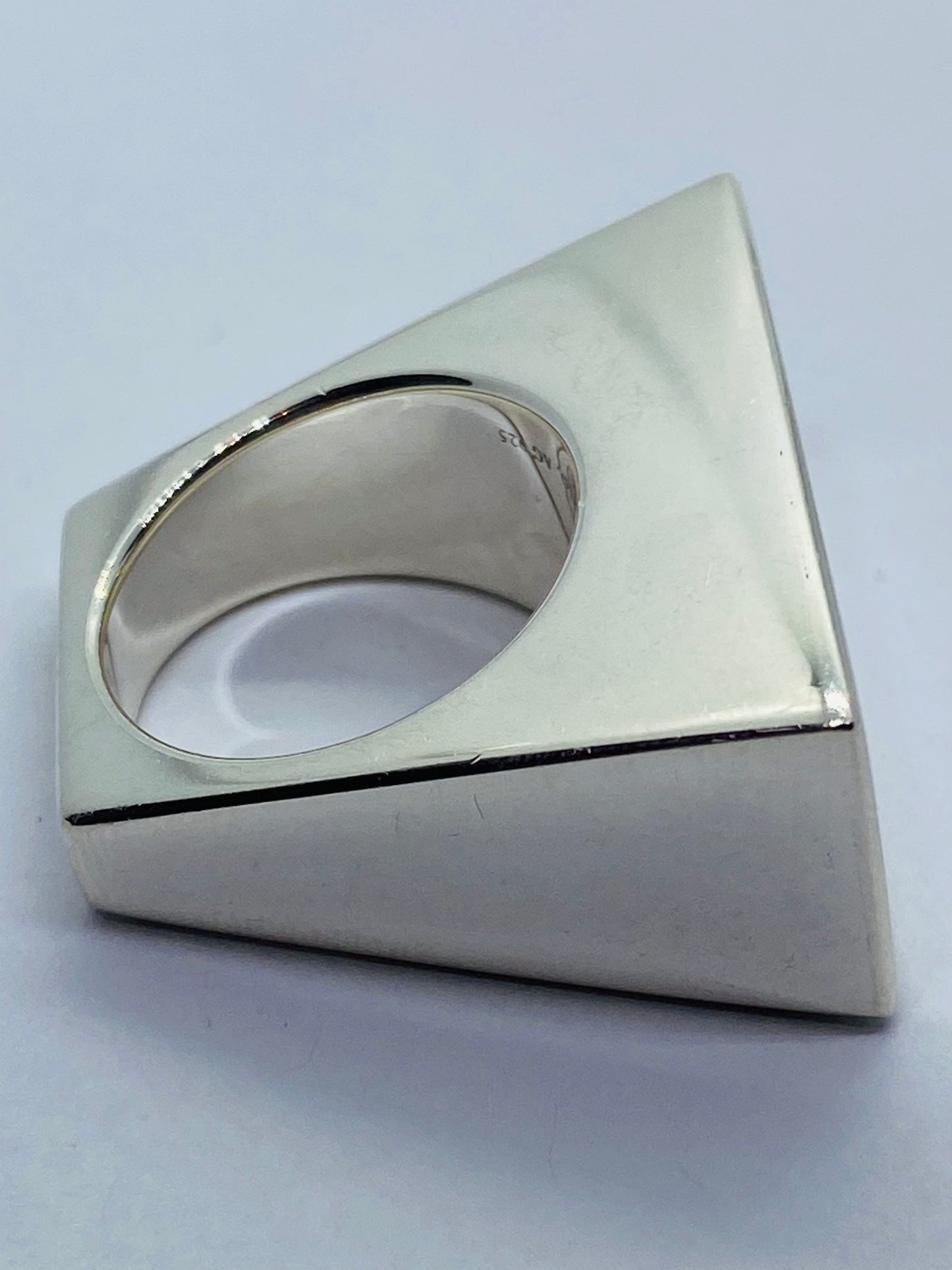 Tiffany & Co Gorgeous OUT OF RETIREMENT BLOCK Sterling Silver 18 Gram Ring 5.5