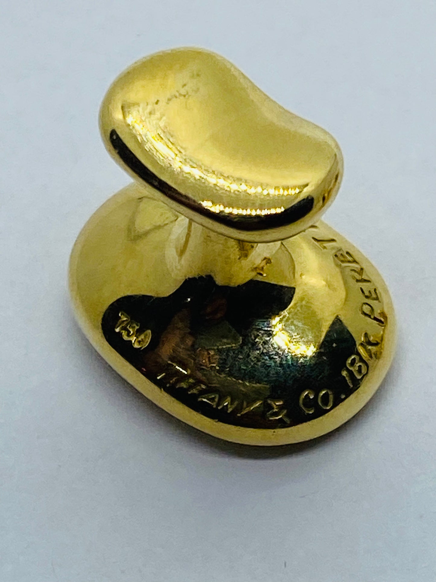 TIFFANY & CO SOLID 18KT 750 YELLOW GOLD ELSA PERETTI BEAN SHAPED CUFFLINKS CUFF