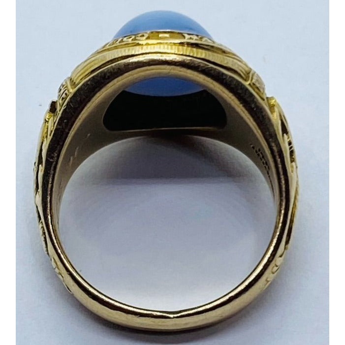 1934 Vintage Tiffany & Co 14K Sancti Vicentii Star Sapphire Class Ring