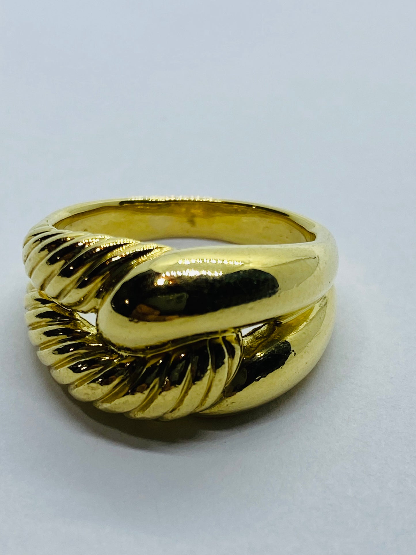 Rare David Yurman Labyrinth Solid 18K Yellow Gold Ring Size 8.75 SOLID 18k 750