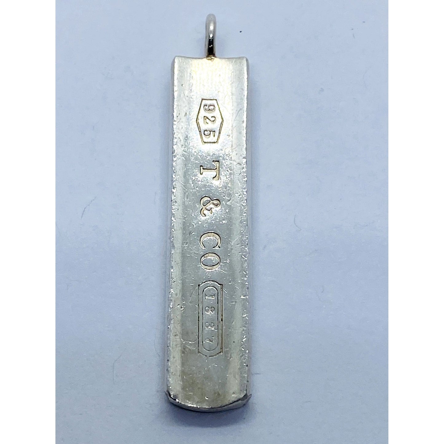Tiffany & Co Sterling Silver 1837 Bar Pendant 42 x 8 MM