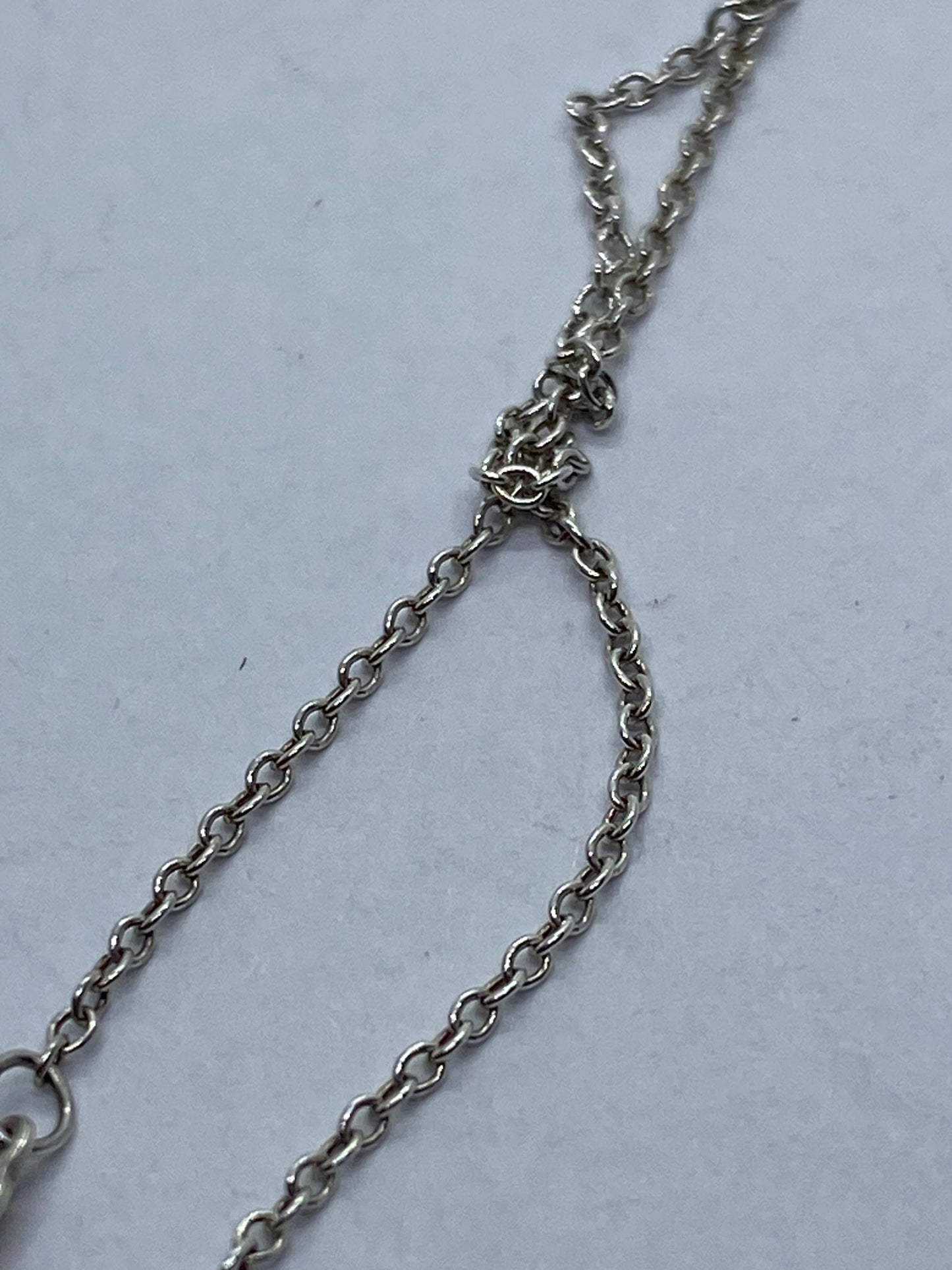 Tiffany & Co Silver Alphabet A Heart Charm Pendant Necklace 18” Long