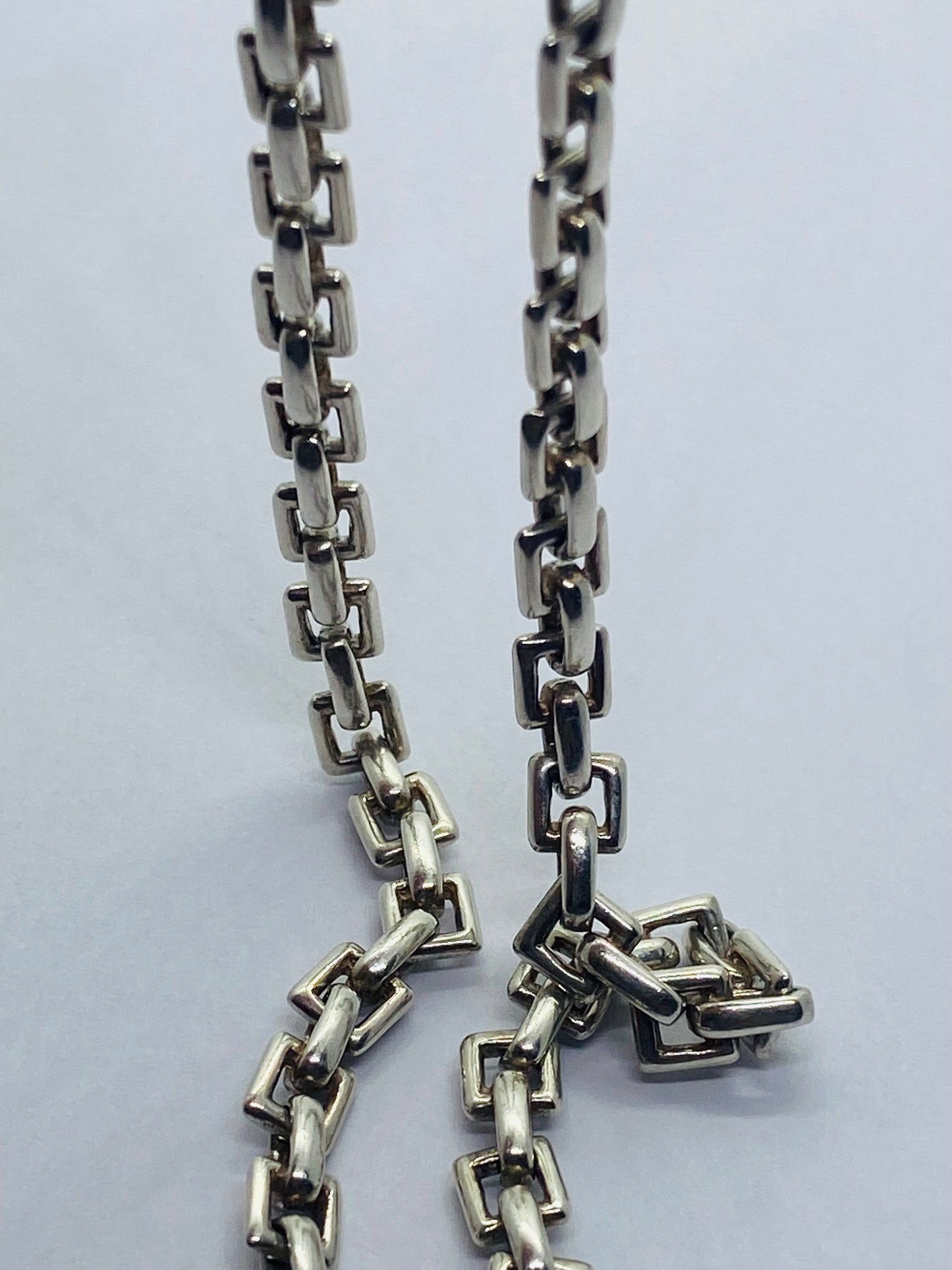 Tiffany & Co 925 Sterling Silver Box Link Chain 16" 5mm Wide