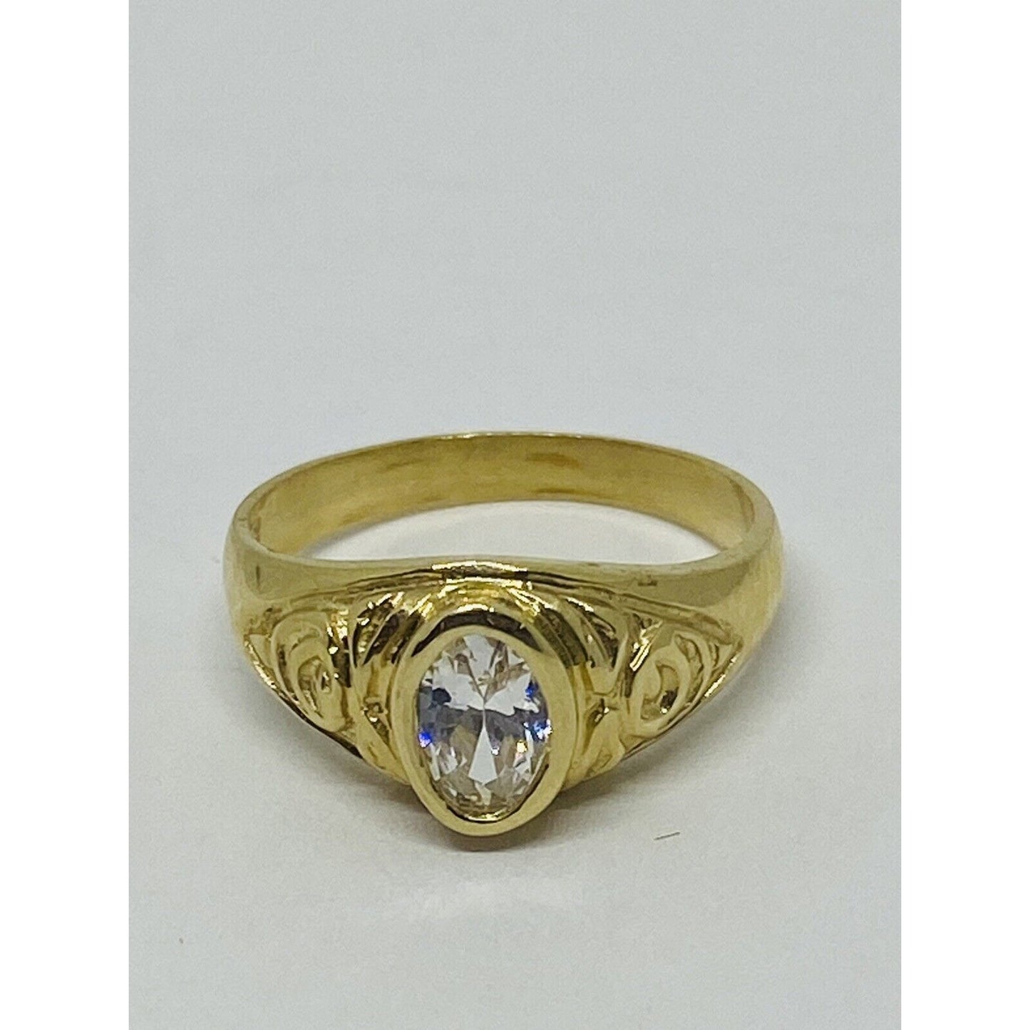 Children's 14K Yellow Gold With CZ Stone Kids Ring Baby Size 4.25