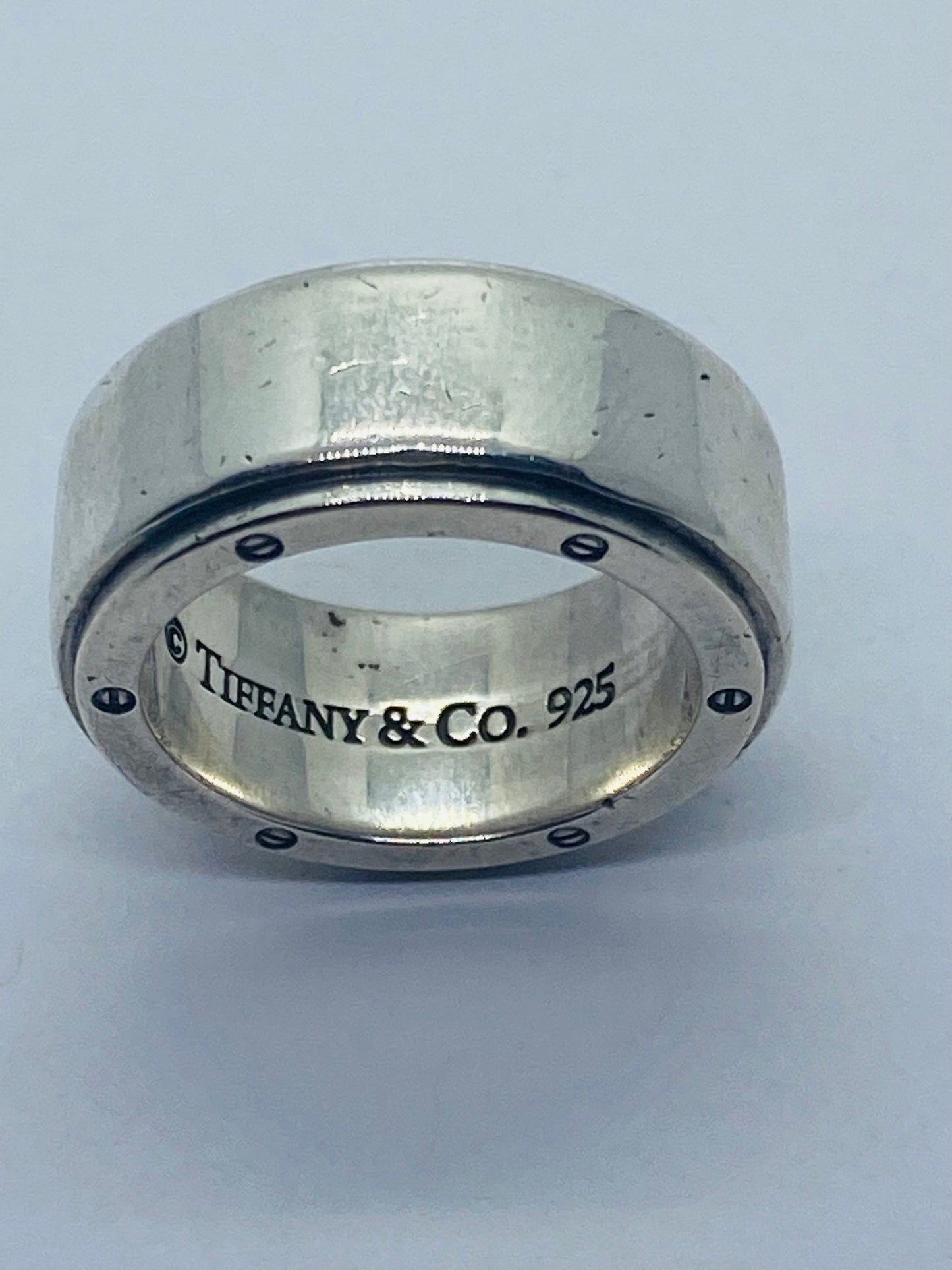 Tiffany & Co Silver Wide Metropolis Ring Size 6
