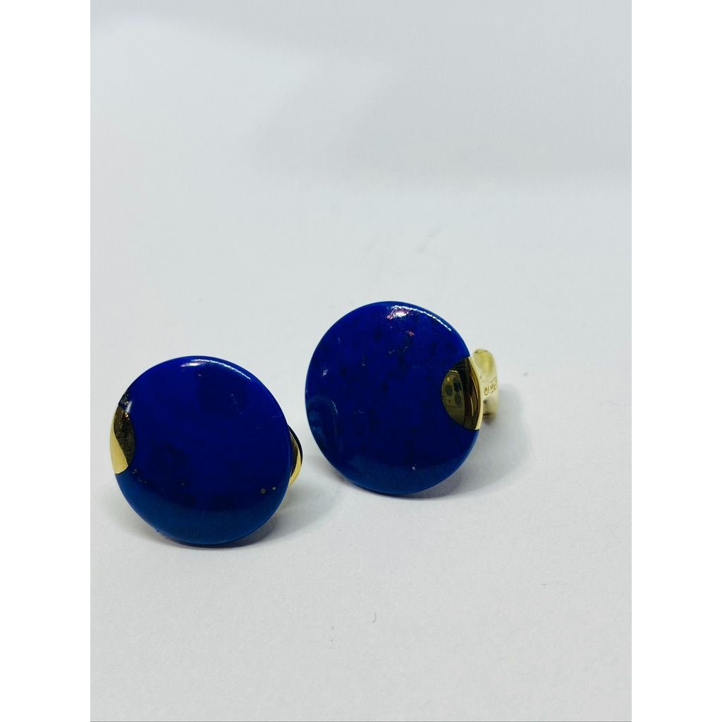 TIFFANY & CO ANGELA CUMMINGS 18 KT LENTILS EARRINGS WITH LAPIS LAZULI RARE