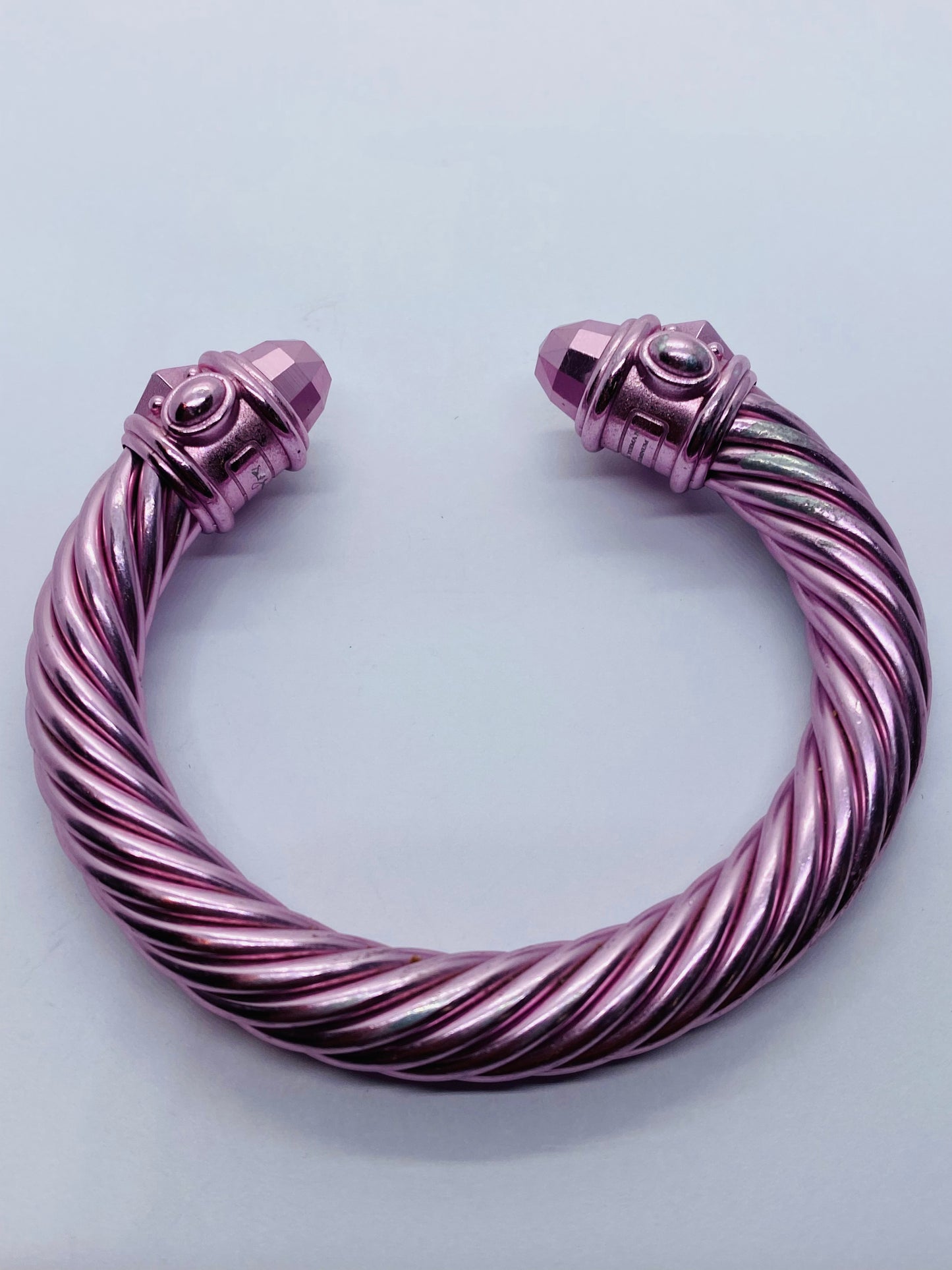 David Yurman Pink Aluminum Renaissance Bracelet 10mm 6.5”. Read