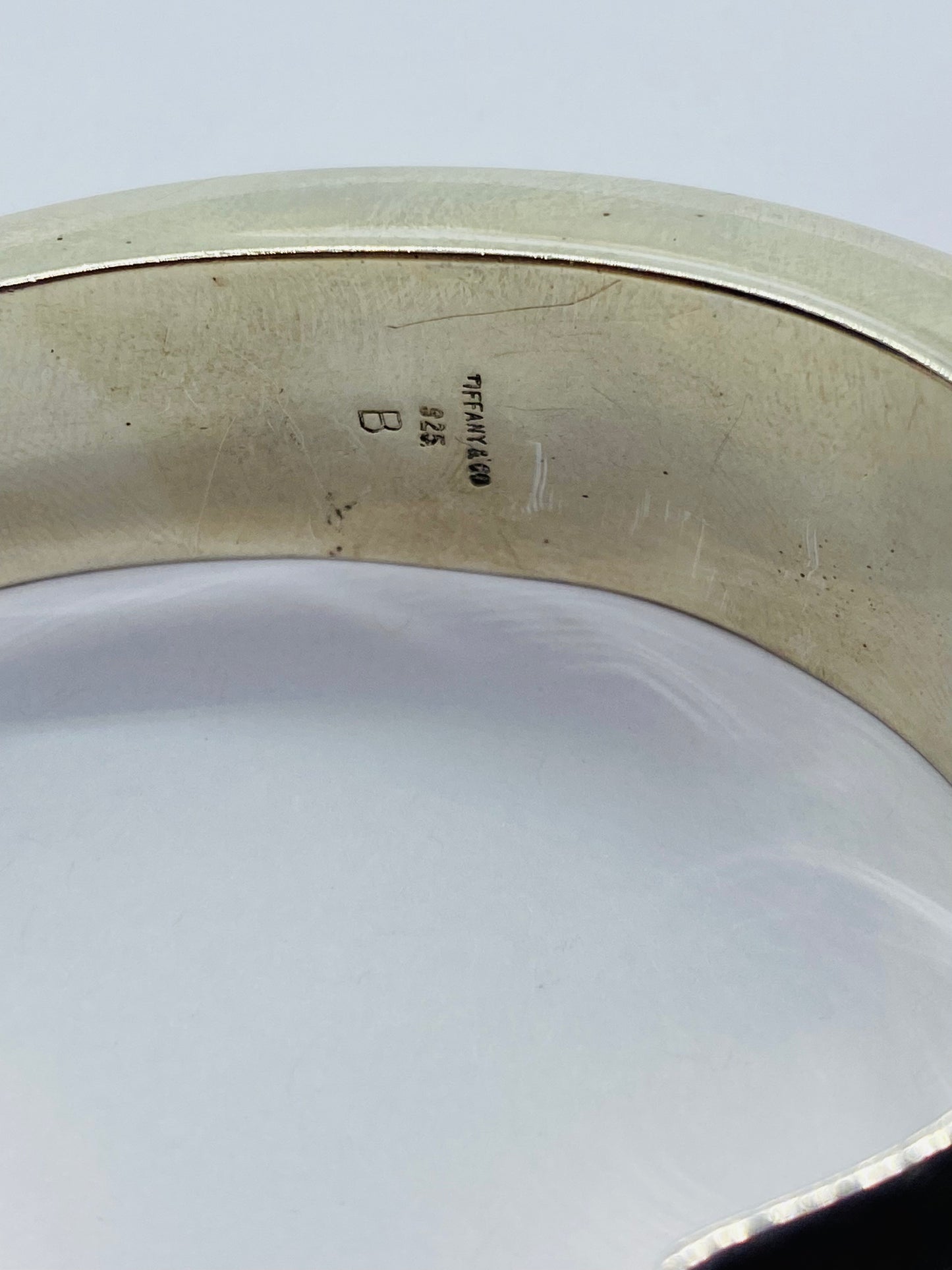 RARE Tiffany & Co. Rare Asymmetrical 925 Sterling Domed Cuff Bracelet