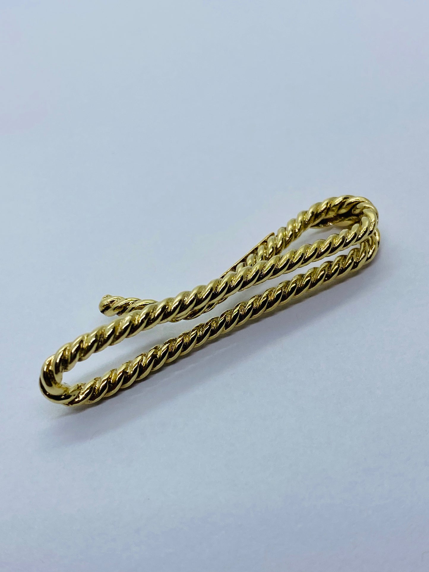 Tiffany & Co.RARE /VINTAGE 1950's 14k YG Tie Clip/Bar Money Clip Rope Twist