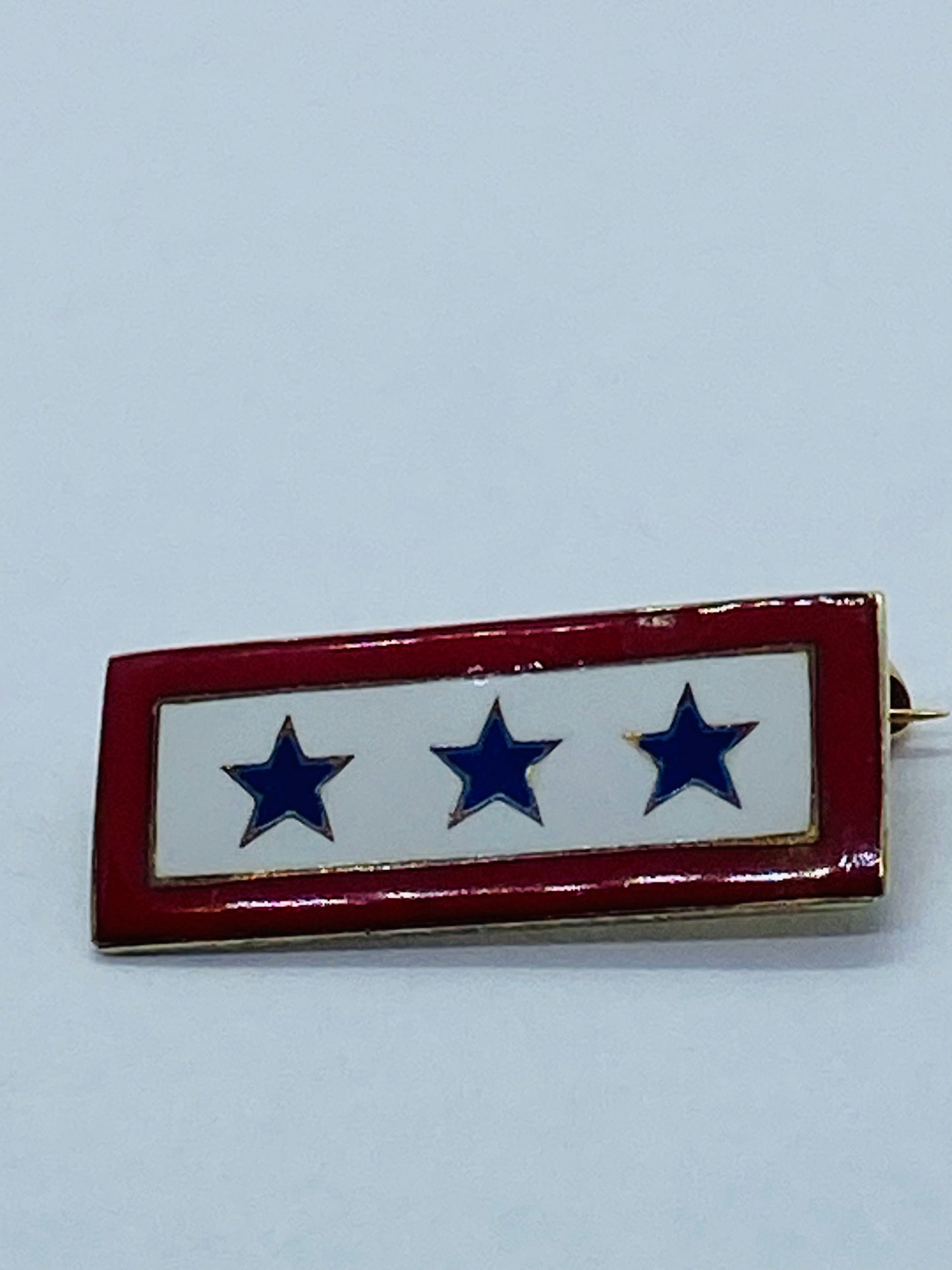 Tiffany & Co. US Military 14K Enamel 3 sons in service pin 20MM 8MM
