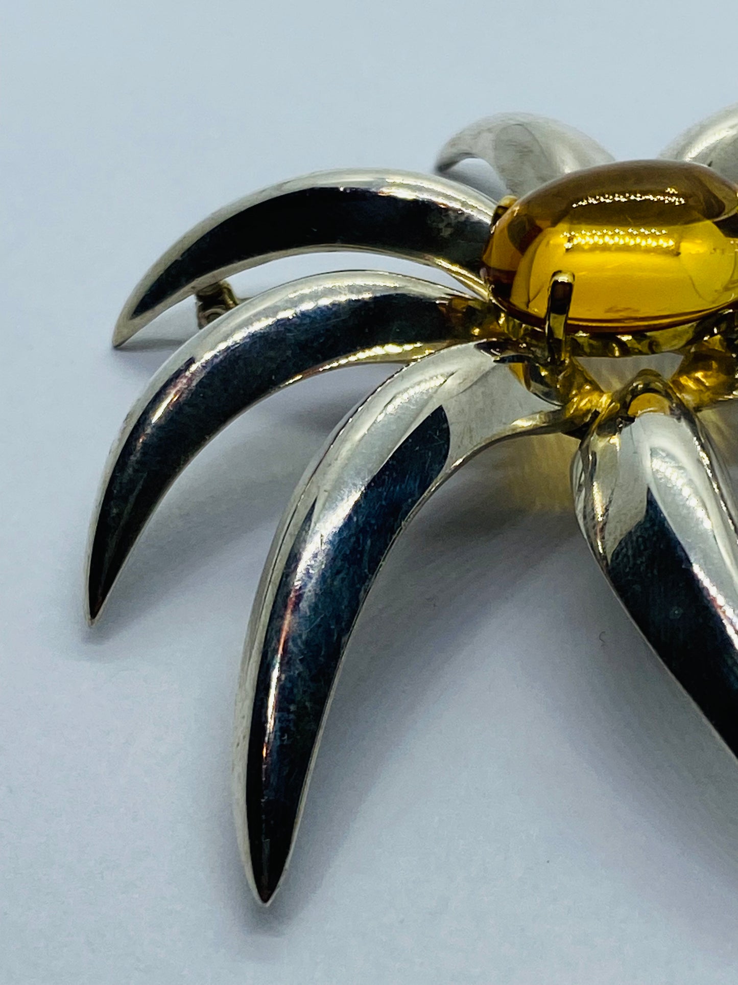 Tiffany & Co Fireworks Large Brooch With Citrine 1995 925 Sterling 750/18K Gold