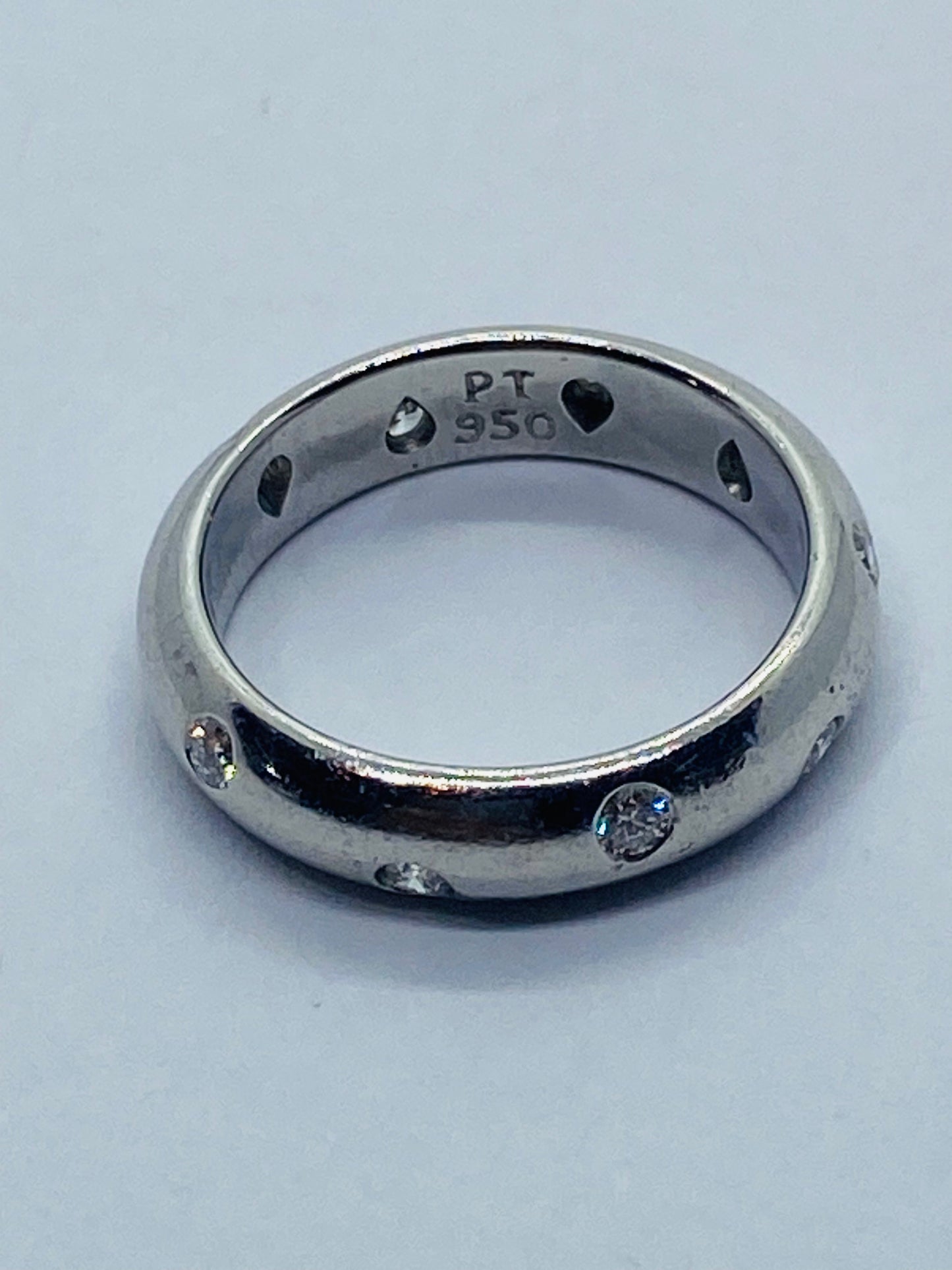 Platinum Tiffany & Co. Diamond Etoile Ring Band Wedding And Box