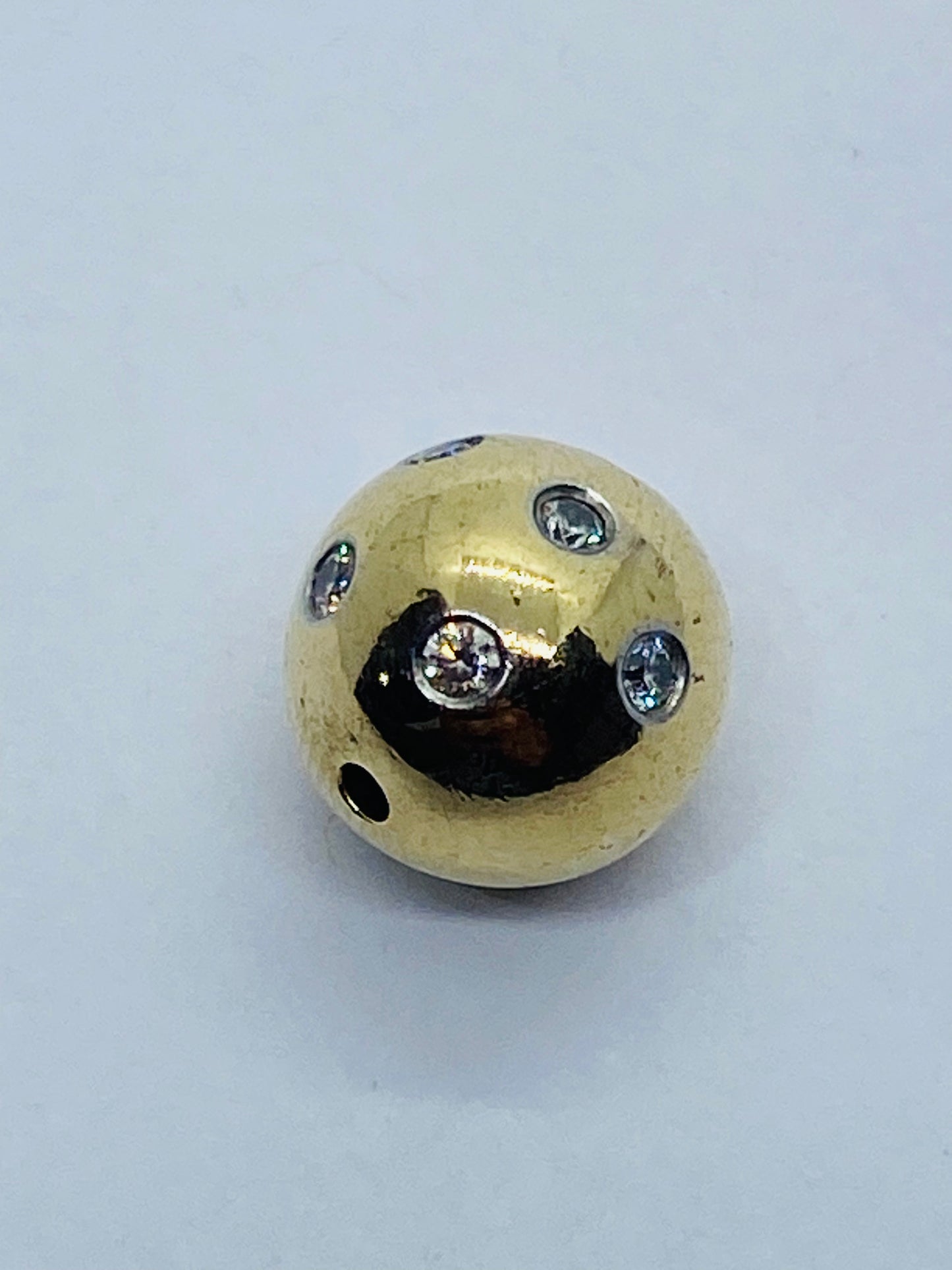 Tiffany & Co. Etoile Ball Diamond Pendant 18K Yellow Gold Platinum 950 Read!
