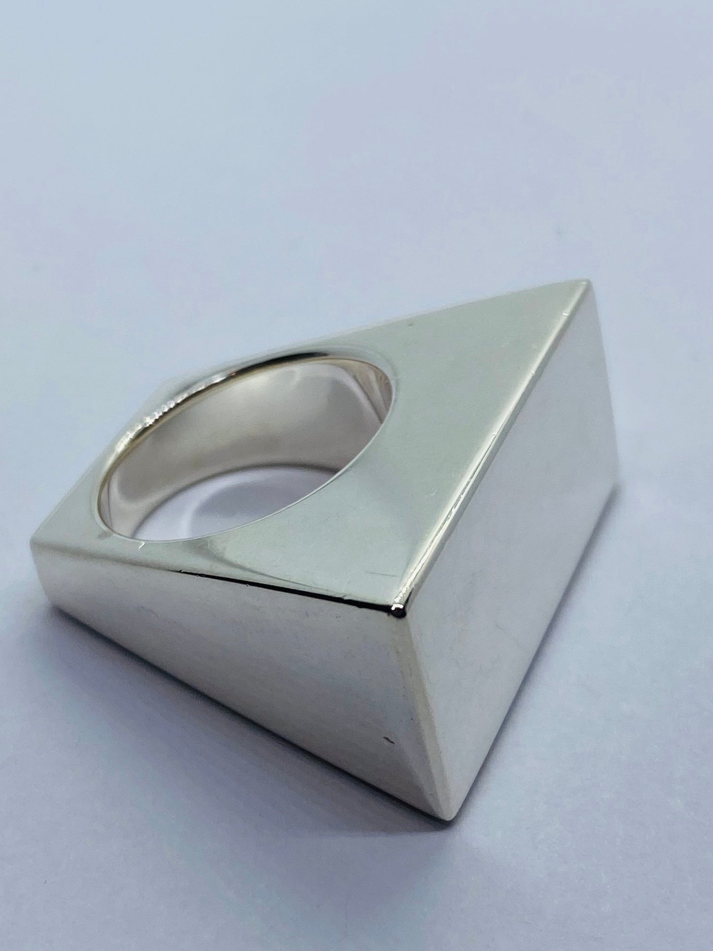 Tiffany & Co Gorgeous OUT OF RETIREMENT BLOCK Sterling Silver 18 Gram Ring 5.5