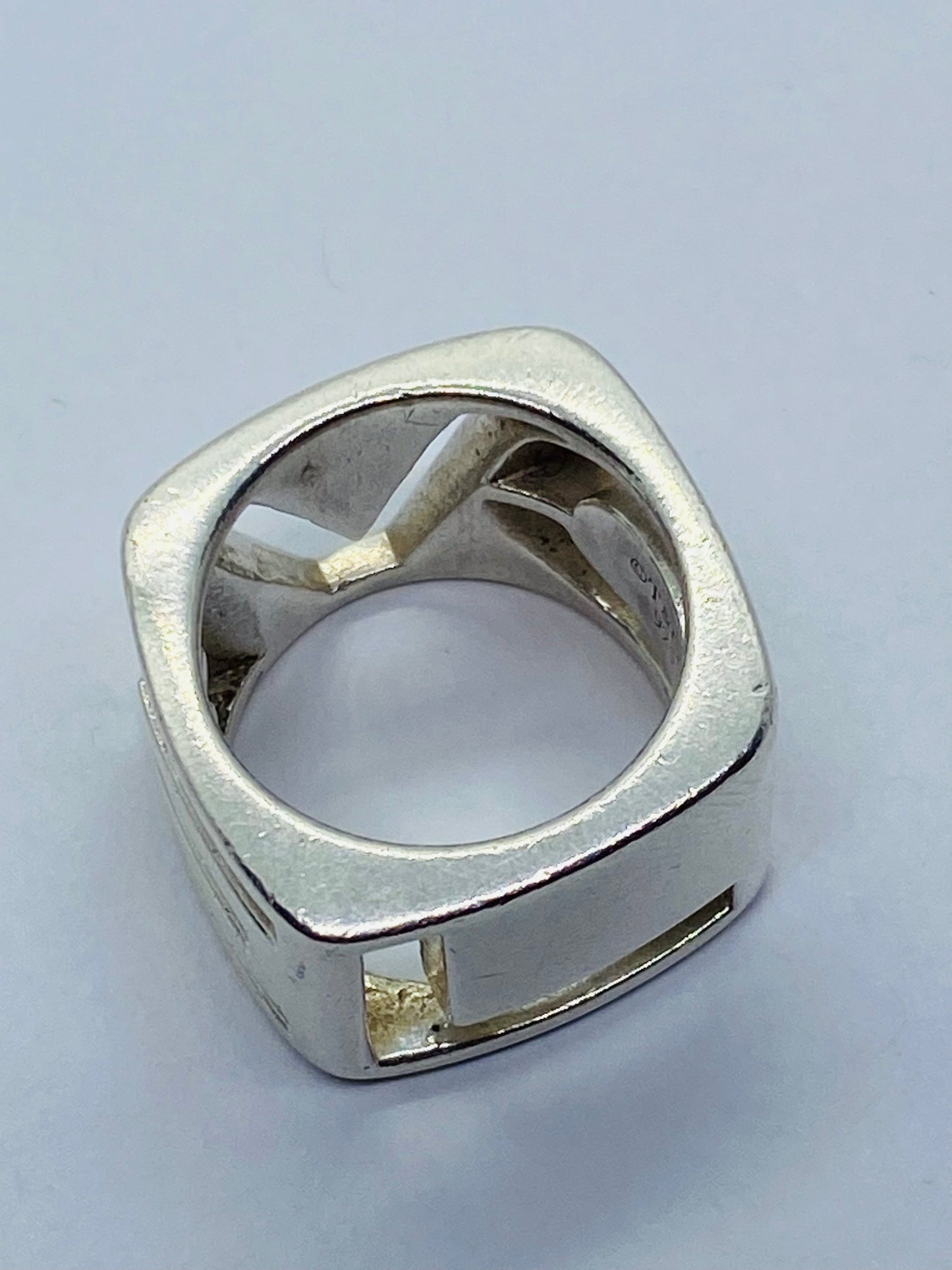 TIFFANY & CO DONALD CLAFLIN ERA STENCIL LOVE RING 925 STERLING SILVER 4.75 POUCH
