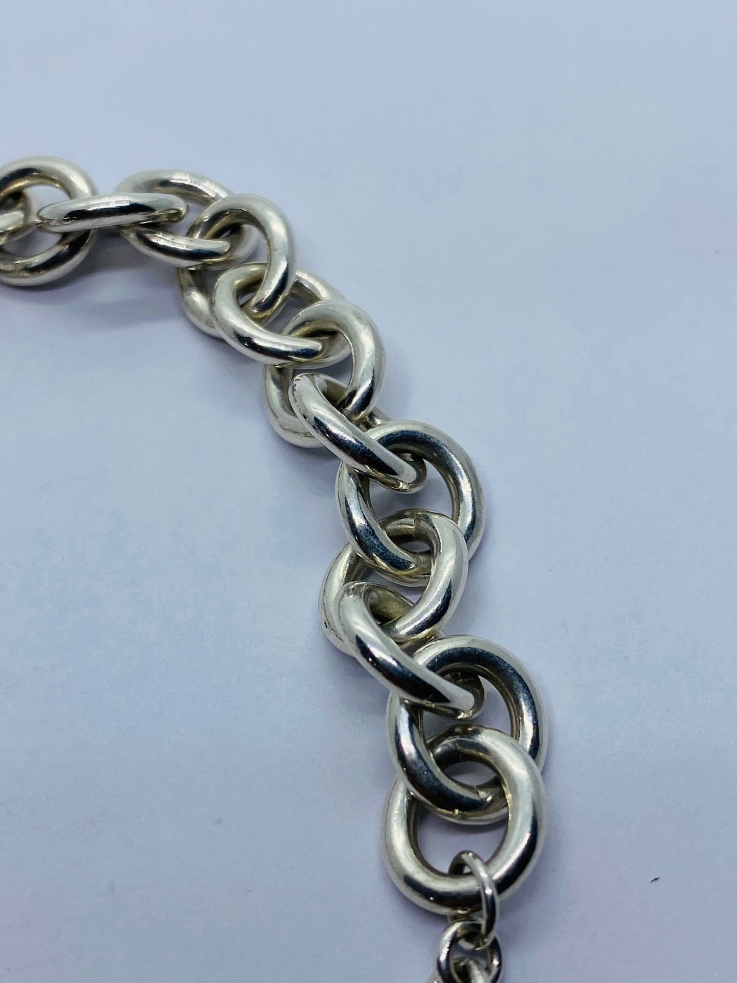 $575 Return To Tiffany & Co 8.5" New Version Toggle Heart Bracelet Silver Pouch