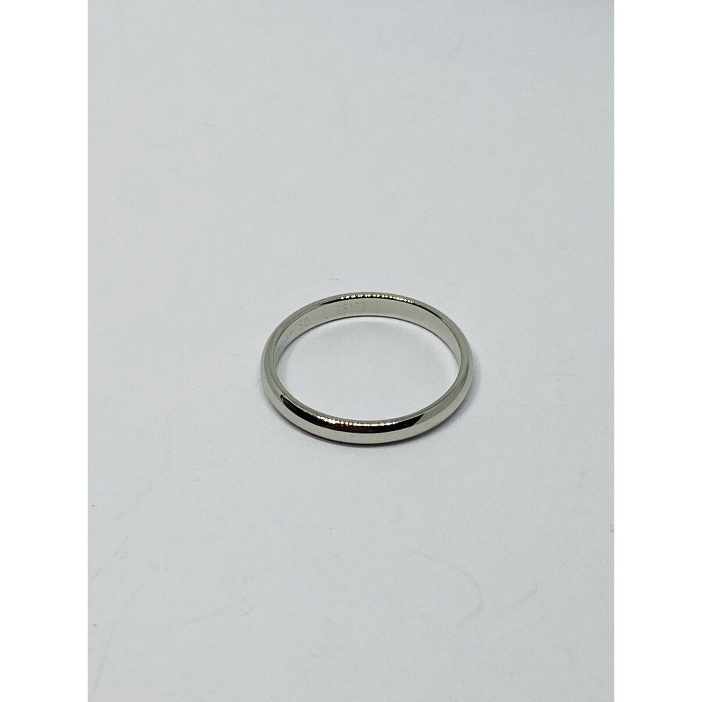 Cartier 1895 Platinum Wedding Band Ring - Size 50 US 5.25 - 2.5mm Wide