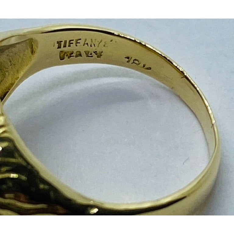 TIFFANY & Co 18K 750 GOLD ZODIAC RING Size 5