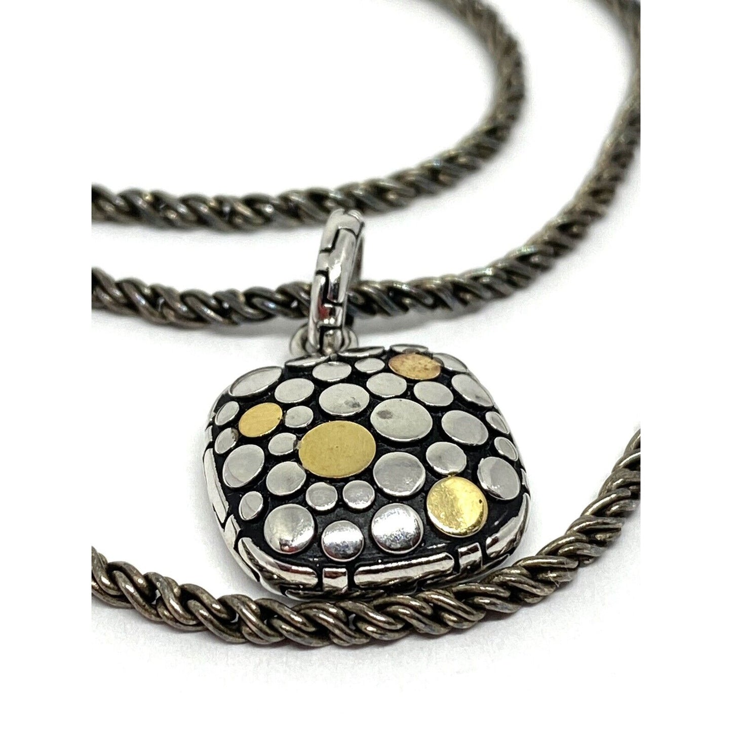 EFFY 18K Gold Sterling Silver Chain Pendant Necklace 14.4 Grams