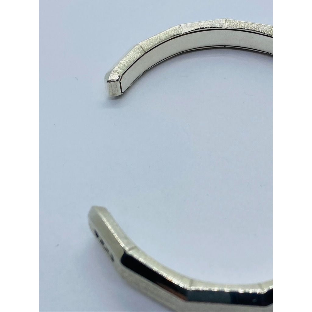 David Yurman Stax Collection Sterling Silver Faceted Cuff Bracelet