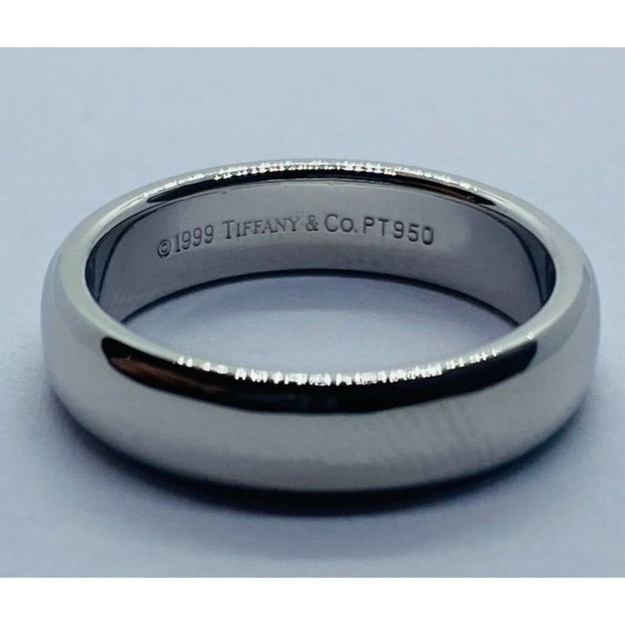 Tiffany & Co 950 Platinum Wedding Band 950PT 1999 Size 4.75