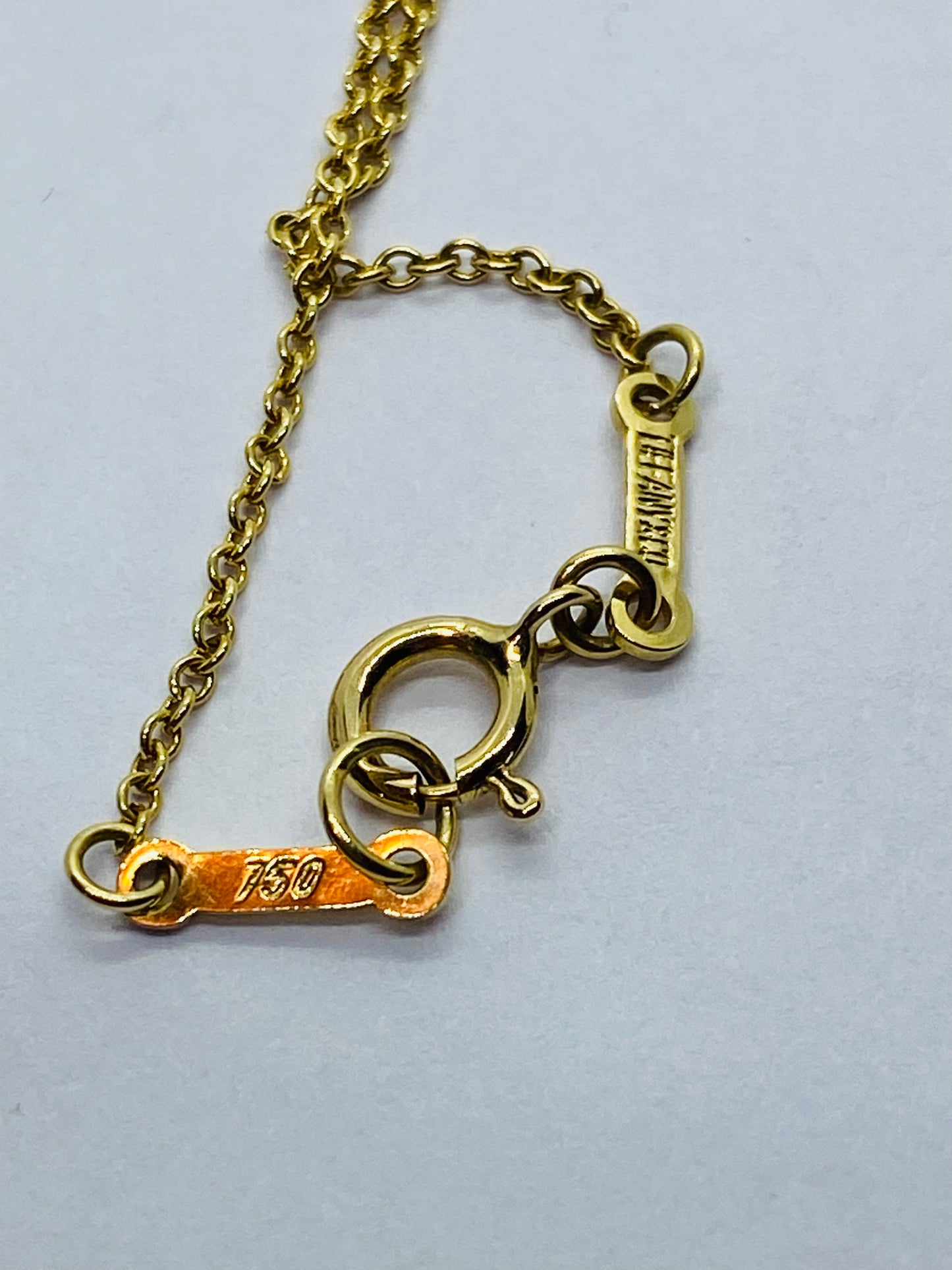 Tiffany & Co 18kt Yellow Gold Elsa Peretti 16" Cable Chain 1mm