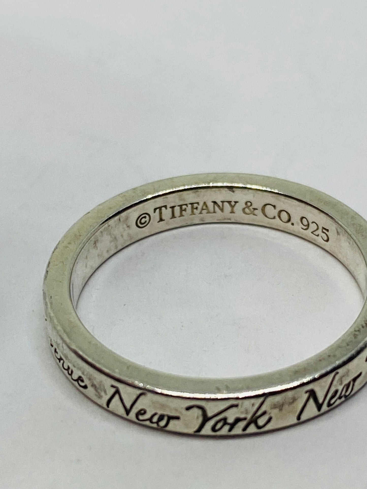 Tiffany & Co Sterling Silver Notes Narrow Band Ring Size 6.5
