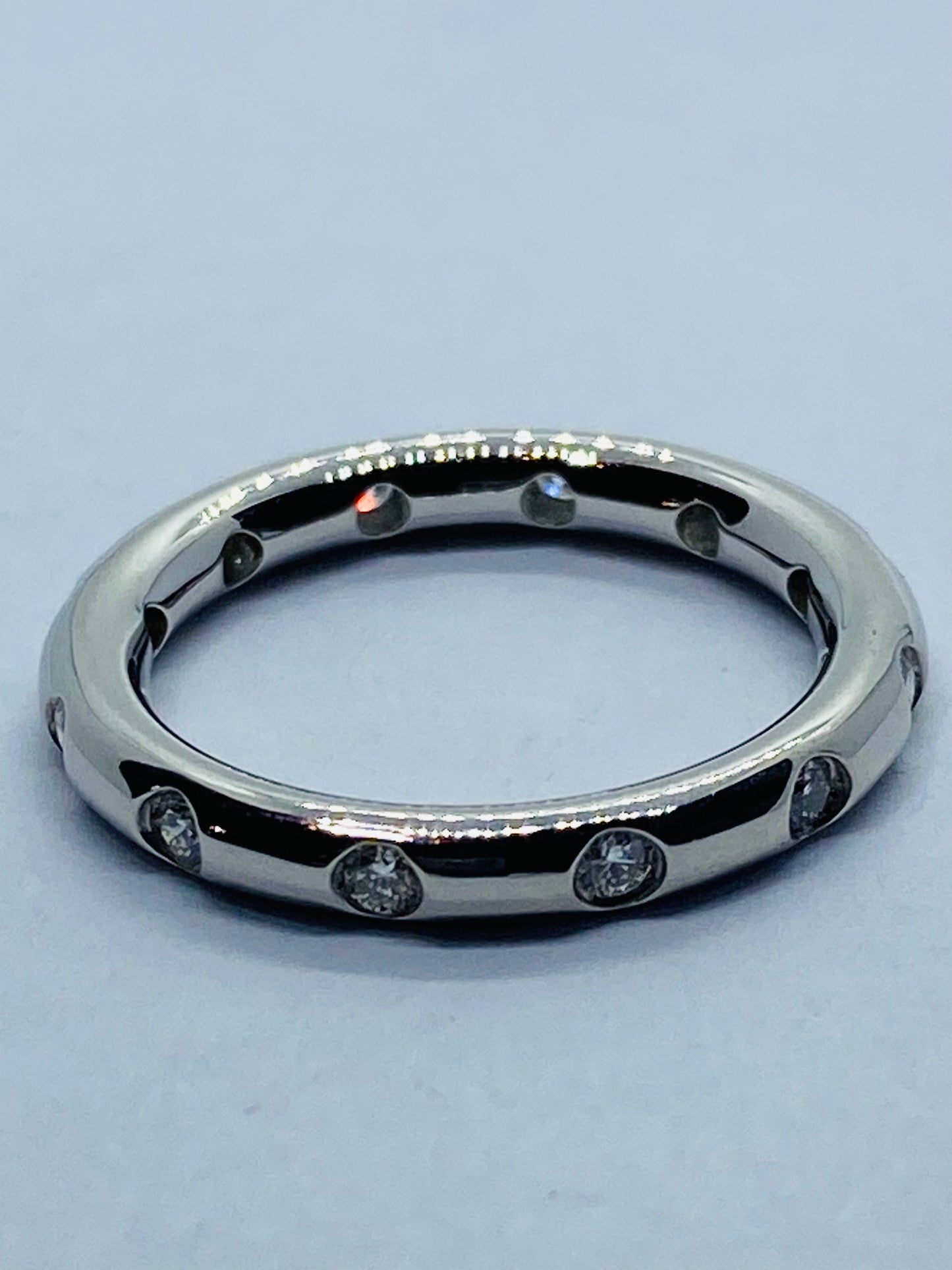 Tiffany & Co. Etoile Platinum Diamond Wedding Band Eternity, .36 TCW Box! Size 5
