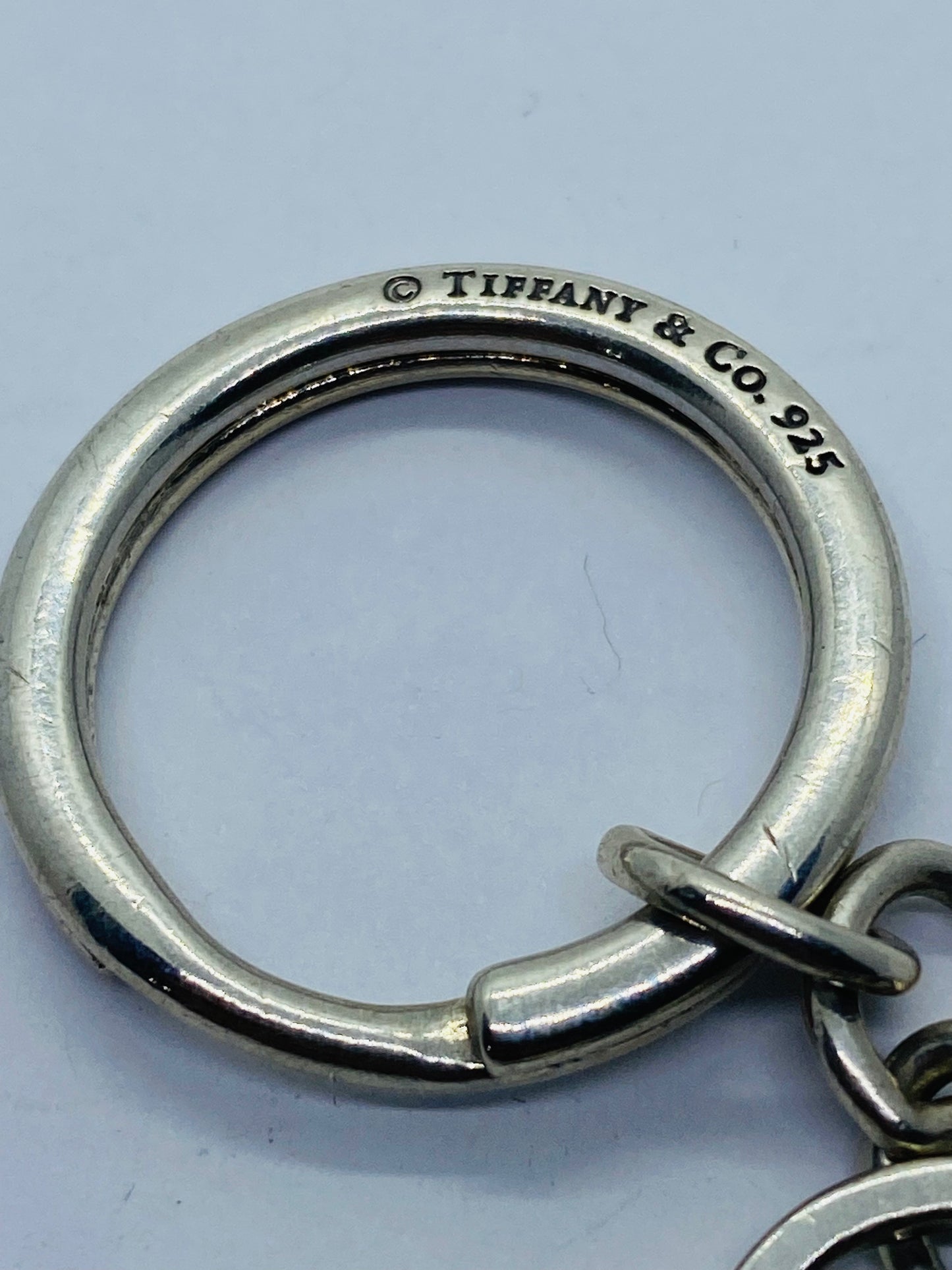 Rare Tiffany & Co Vintage Sterling Silver T & Co New York Heart 1837 Key Chain