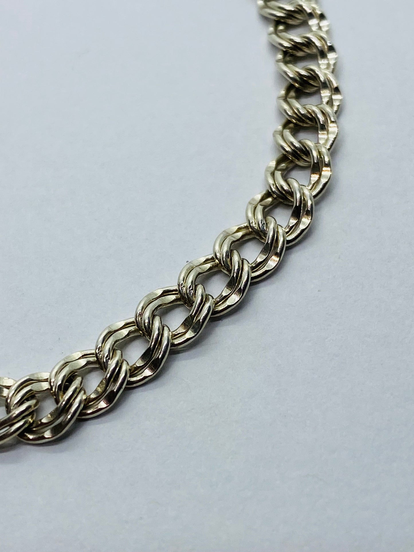 Tiffany & Co. Sterling Silver Double Chain Link Charm Bracelet 925