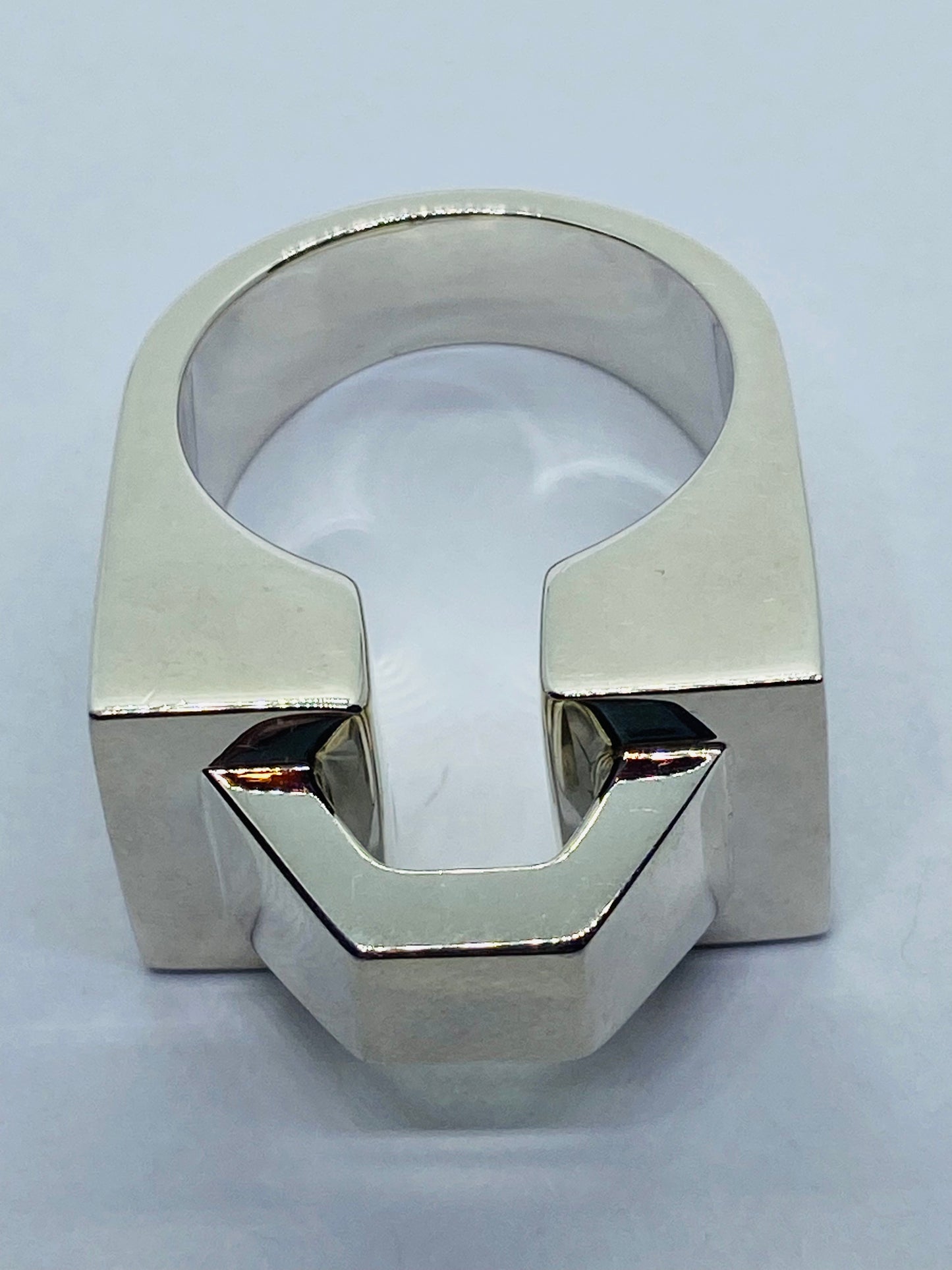 Tiffany & Co. by Don Berg geometric Architectural Geometric 7.75 Ring. Mint