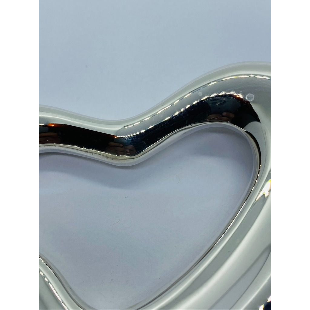 Tiffany & Co Peretti Italy 1975 Sterling Silver Open Heart Belt Buckle Large