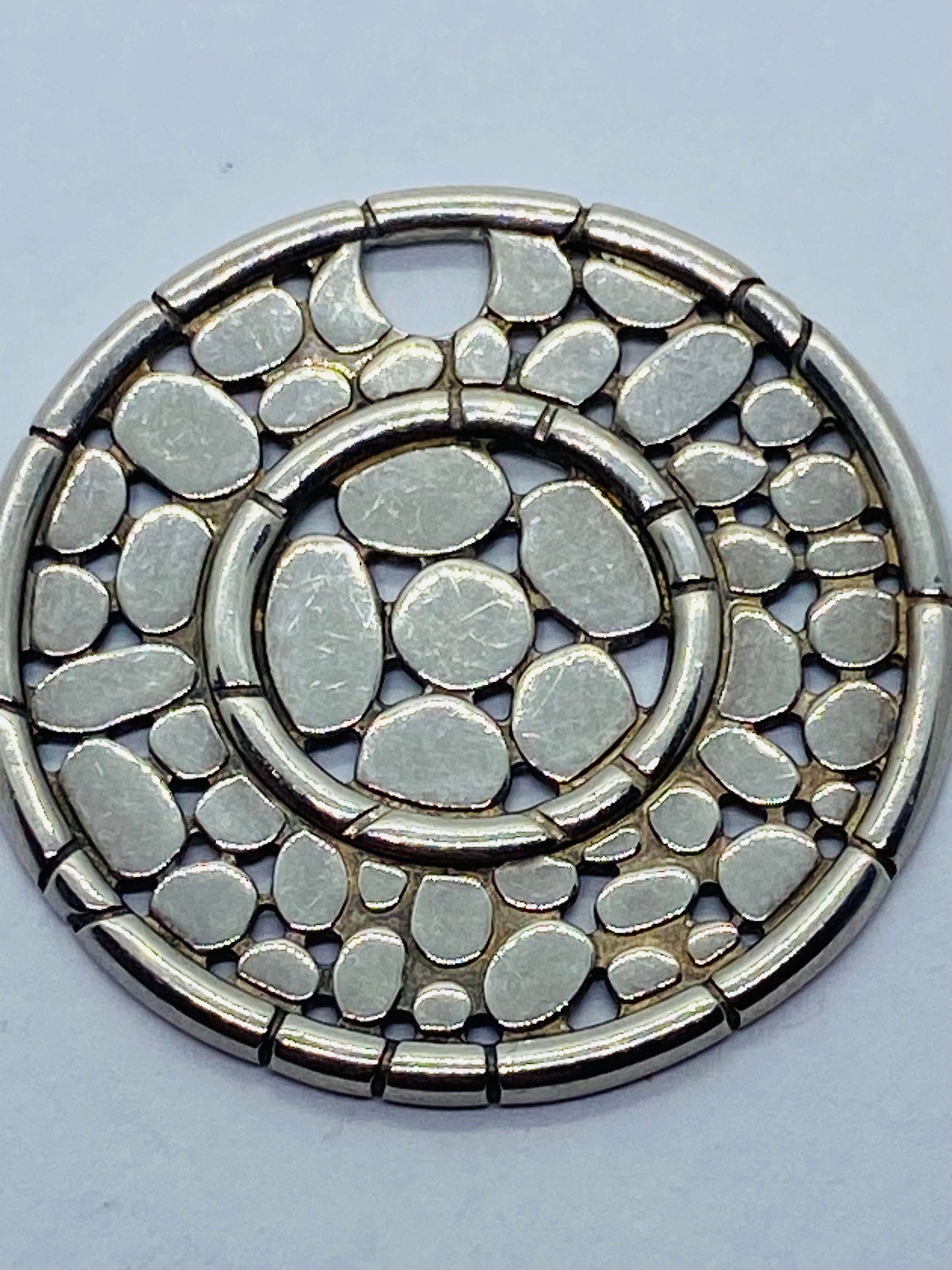 John Hardy Kali Disc Charm Necklace Sterling Silver 28MM No Chain
