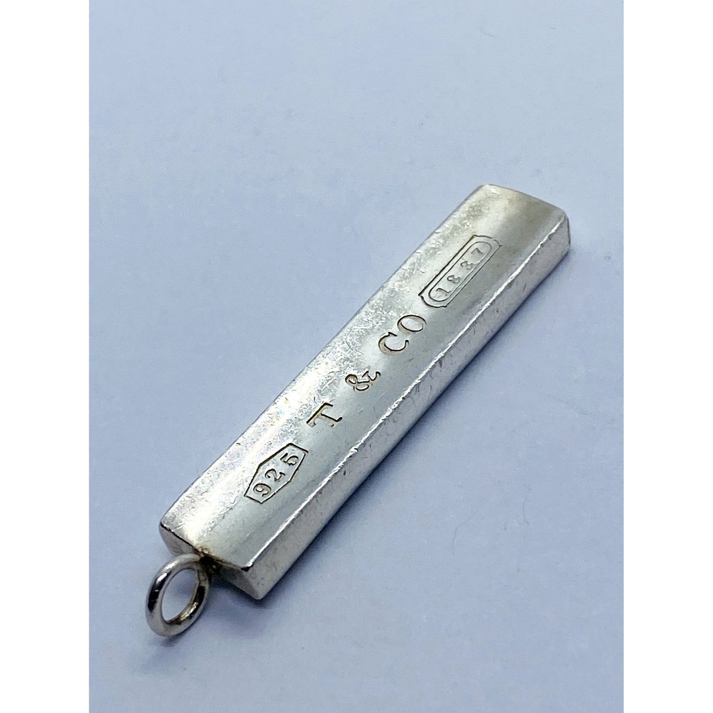 Tiffany & Co Sterling Silver 1837 Bar Pendant 42 x 8 MM